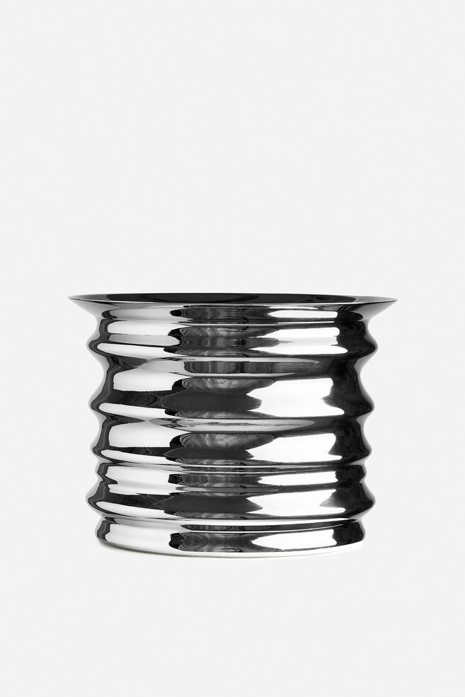 Metal Flower Pot 11 cm - SIlver - 1
