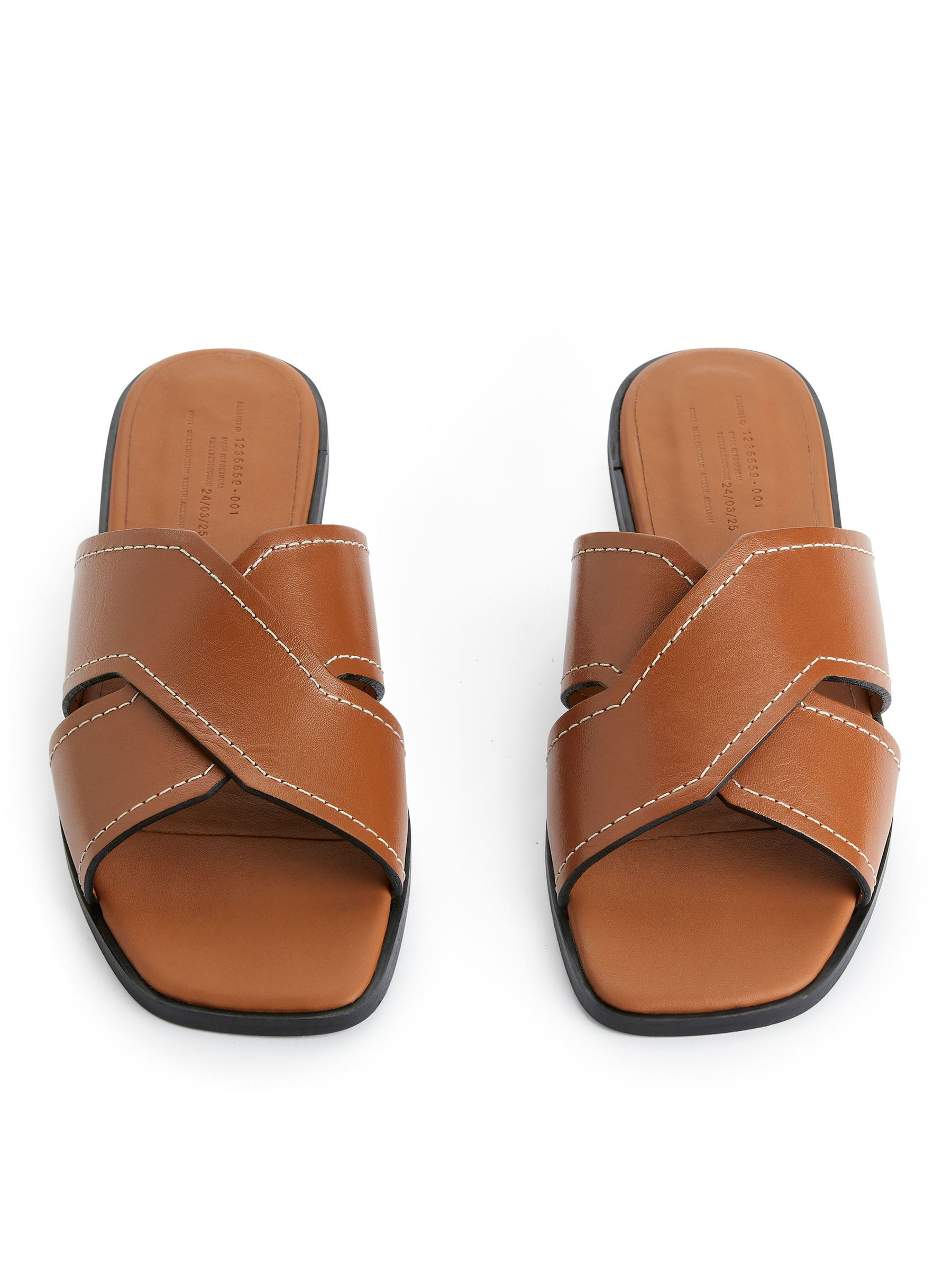 Leather Slides - Cognac - Women - StillMedia/DescriptiveStillLife - 3