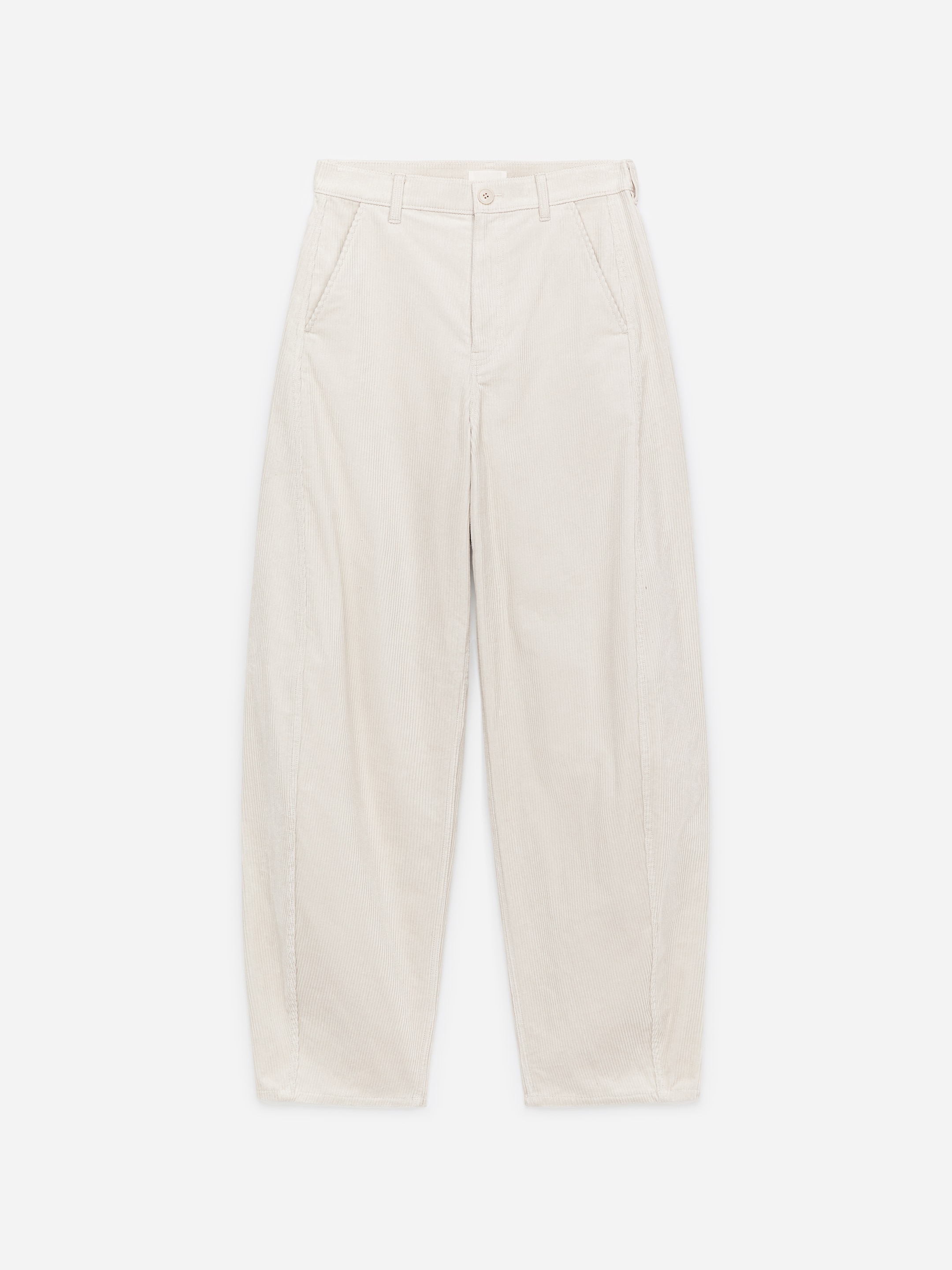 Barrel-Leg Corduroy Trousers-#f7f4ee-17843