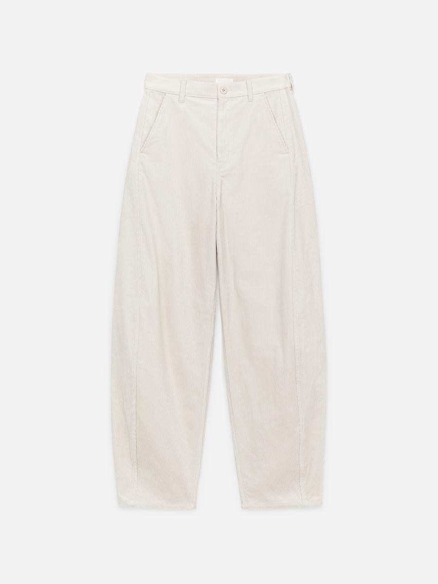 ARKET Women's  Barrel-Leg Corduroy Trousers Beige,  size 44