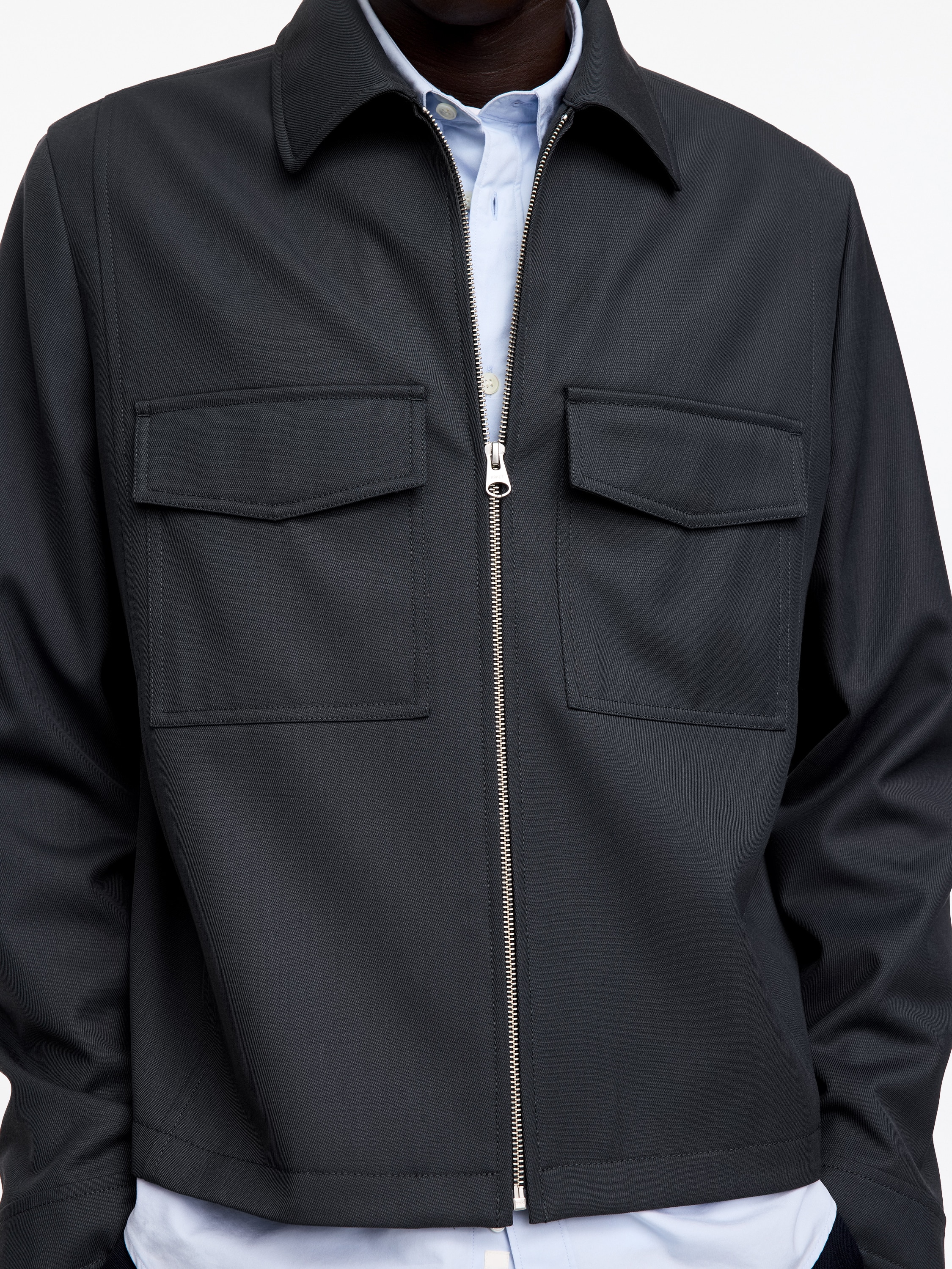Relaxed Wool Blend Jacket – Dark Blue – Men – ARKET EU
