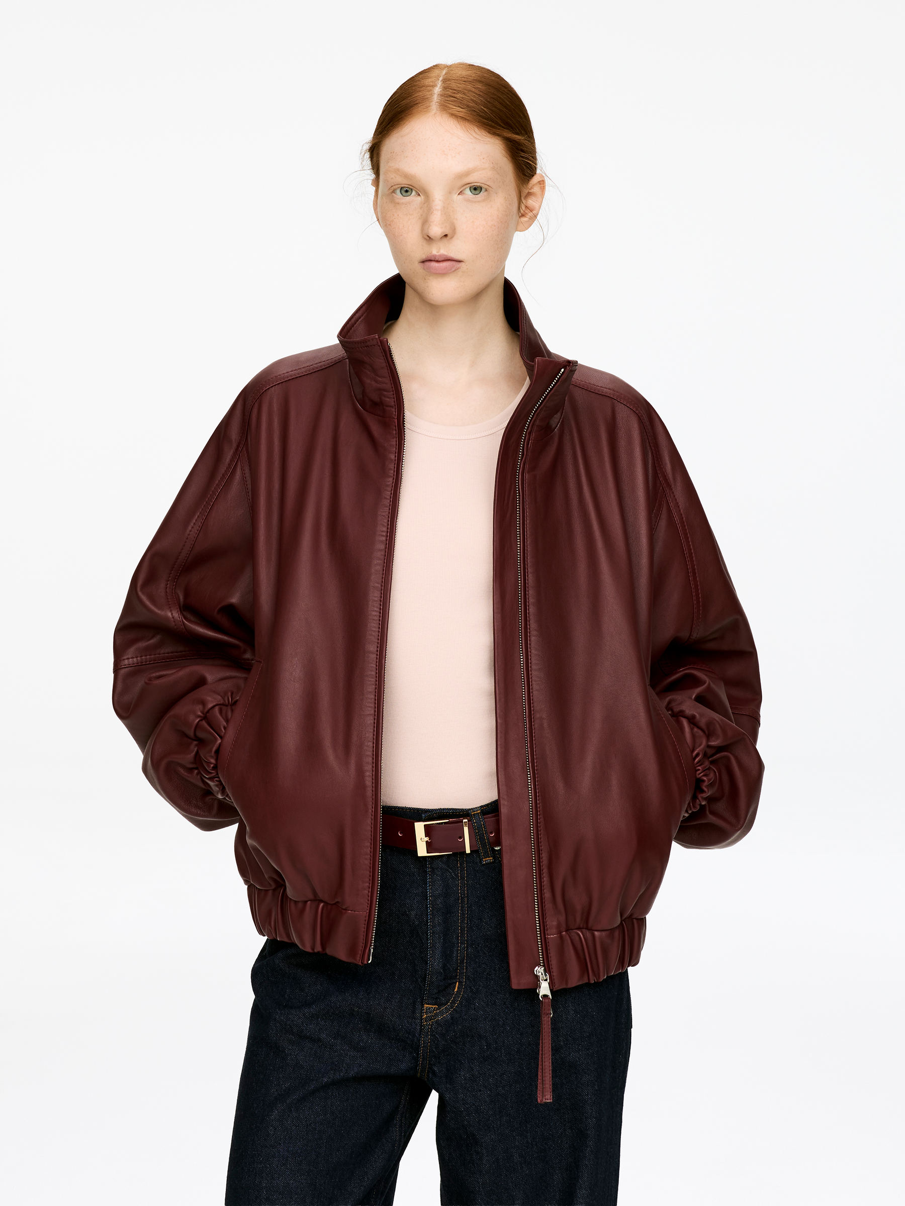 Leather Belt - Dark Red - Women - StillMedia/Lookbook - 4