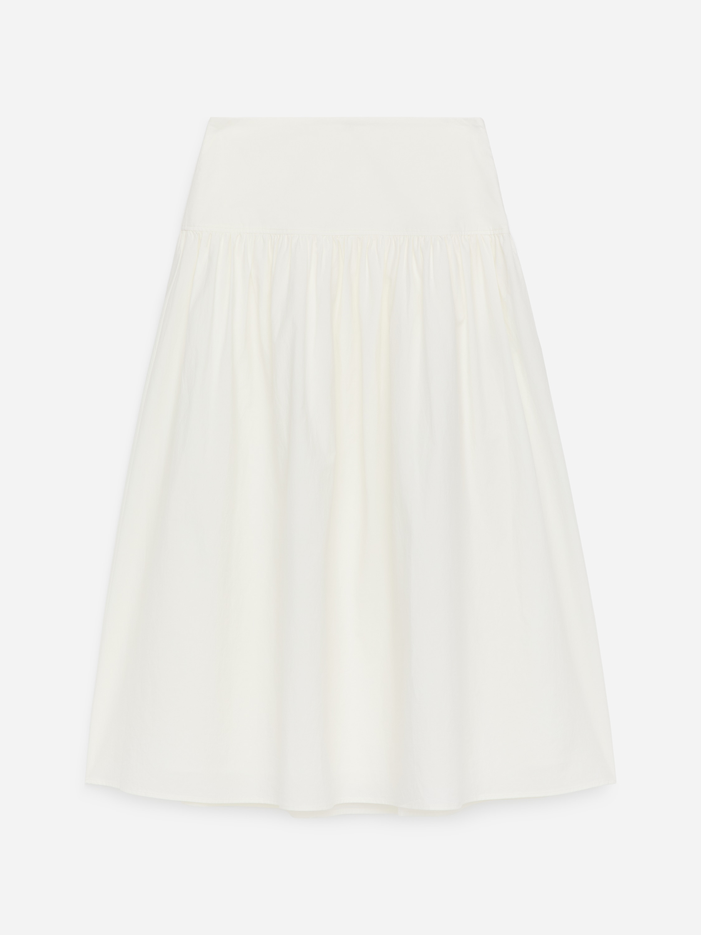 Gonna in seersucker-Bianco