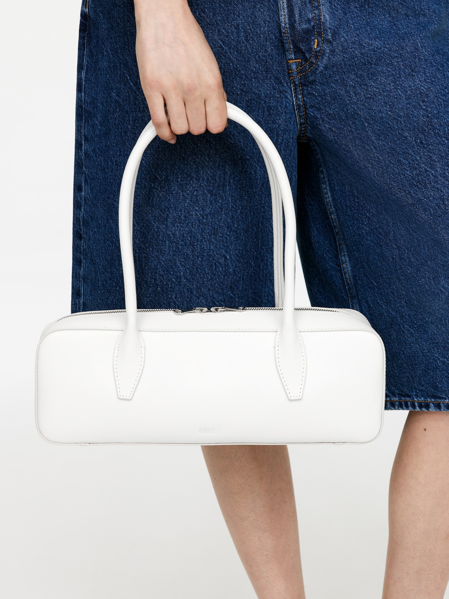 Mini-Bowlingtasche - Cremeweiß