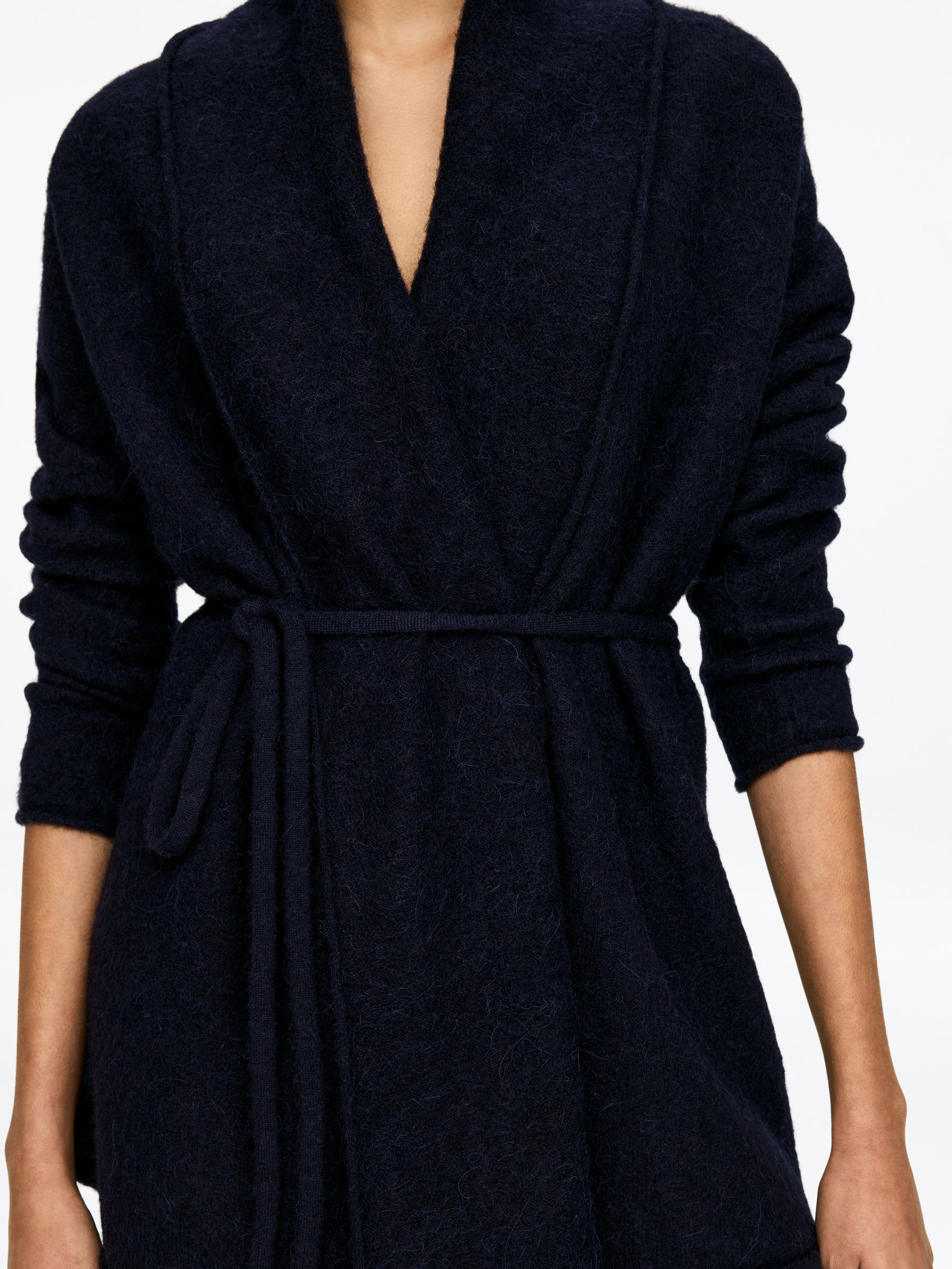 Alpaca-Wool Blend Cardigan - Dark Blue - Regular fit - Women - StillMedia/Lookbook - 4