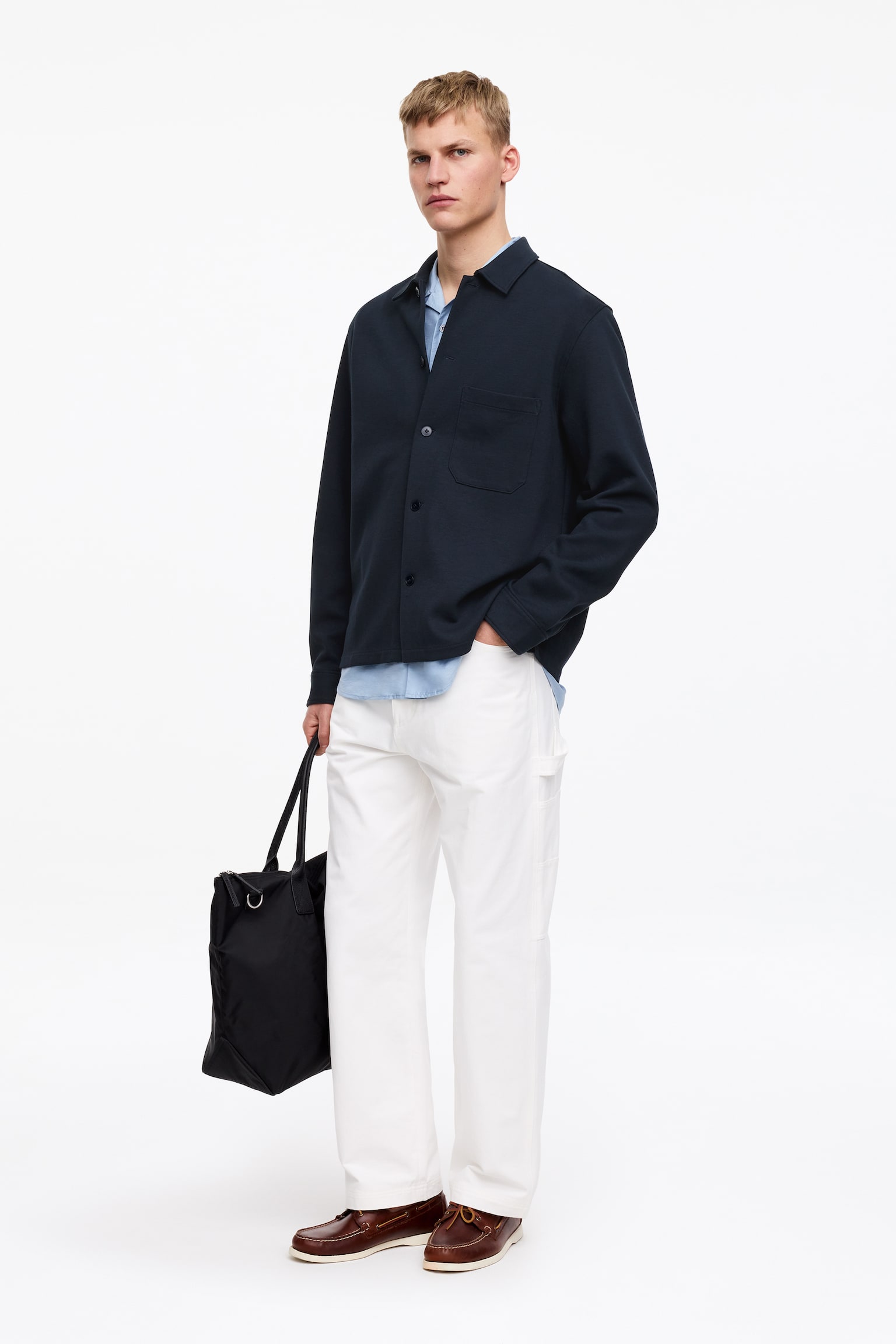 Jersey overshirt - Sötétkék/Vakond - 5