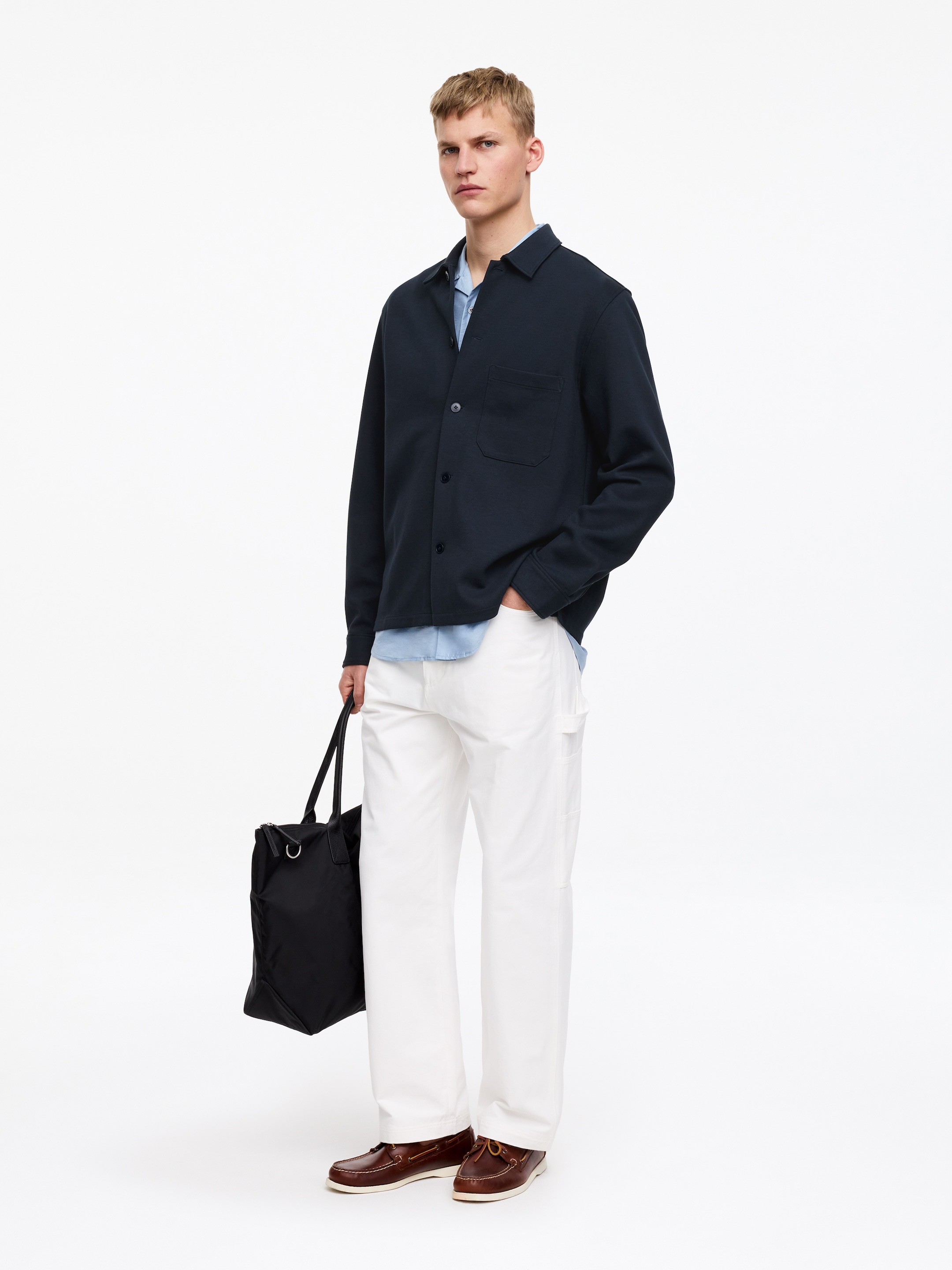 Surchemise en jersey - Bleu foncé - Regular fit - Homme - StillMedia/Lookbook - 4