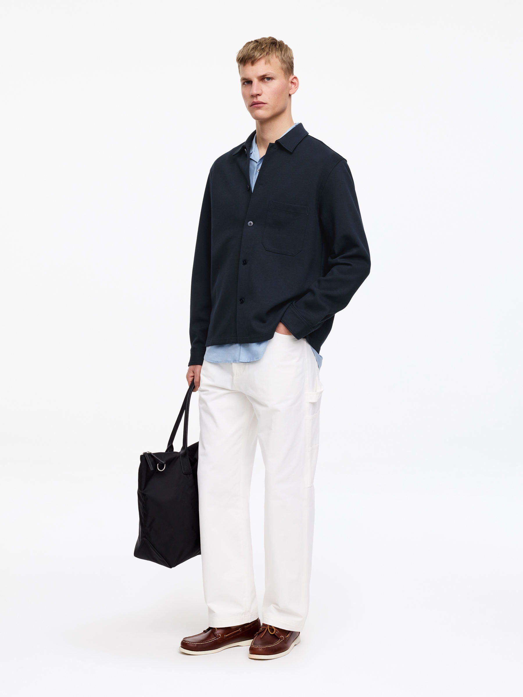 Jersey-Overshirt - Dunkelblau - Regular Fit - Men - StillMedia/Lookbook - 4