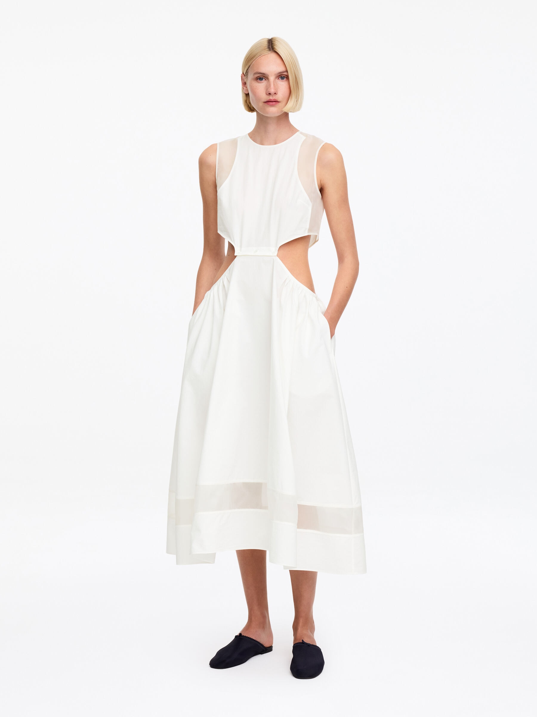 ARKET and Laila Gohar Apron Dress-#F4F3E9-18875