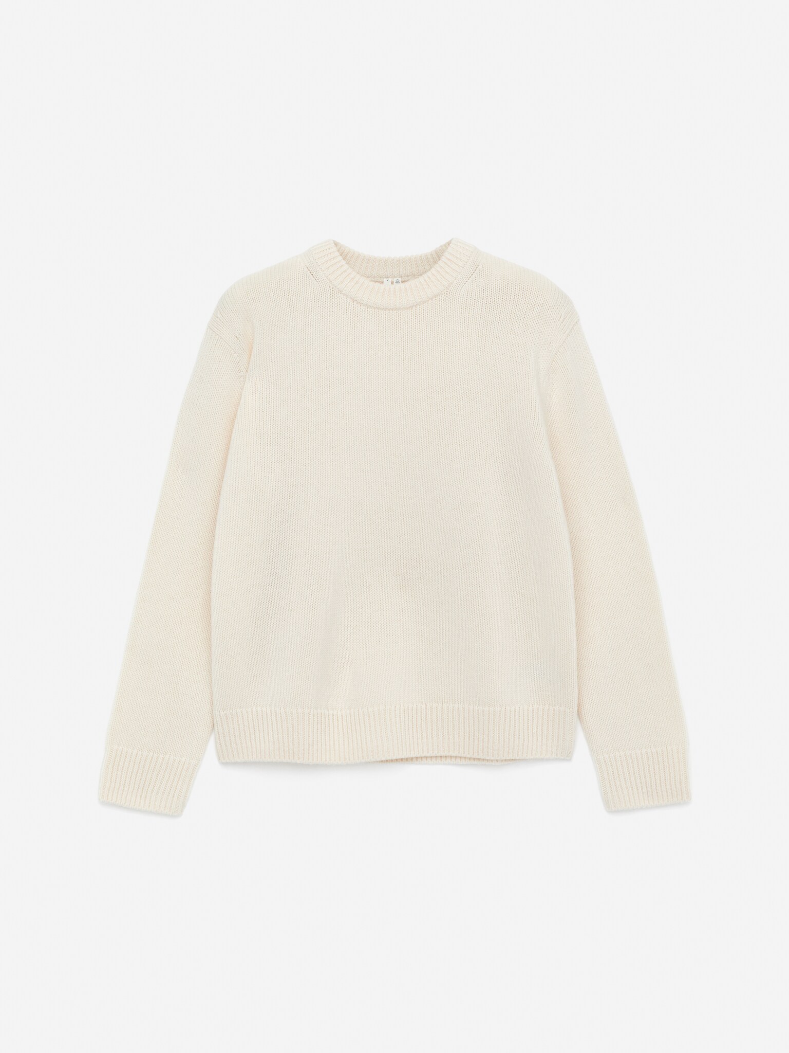 Pull en maille de laine épaisse - Blanc cassé/Charbon chiné/Gris clair chiné/Marron foncé/Beige chiné/Bleu foncé/Bleu moyen - 2