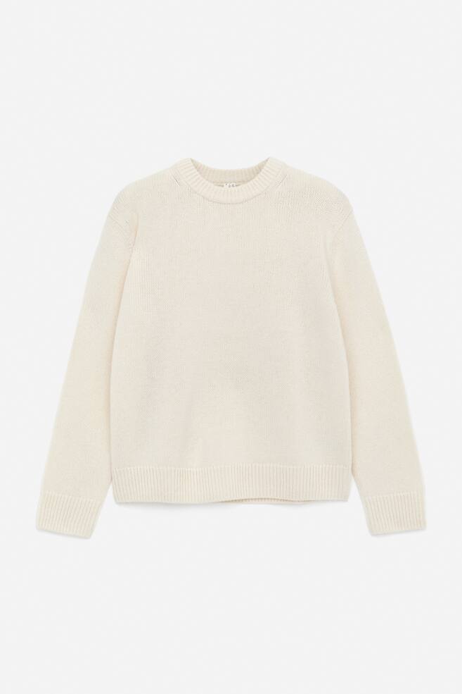 Maglione in lana pesante - Bianco sporco/Antracite mélange/Beige mélange/Grigio chiaro mélange/Blu scuro - 1