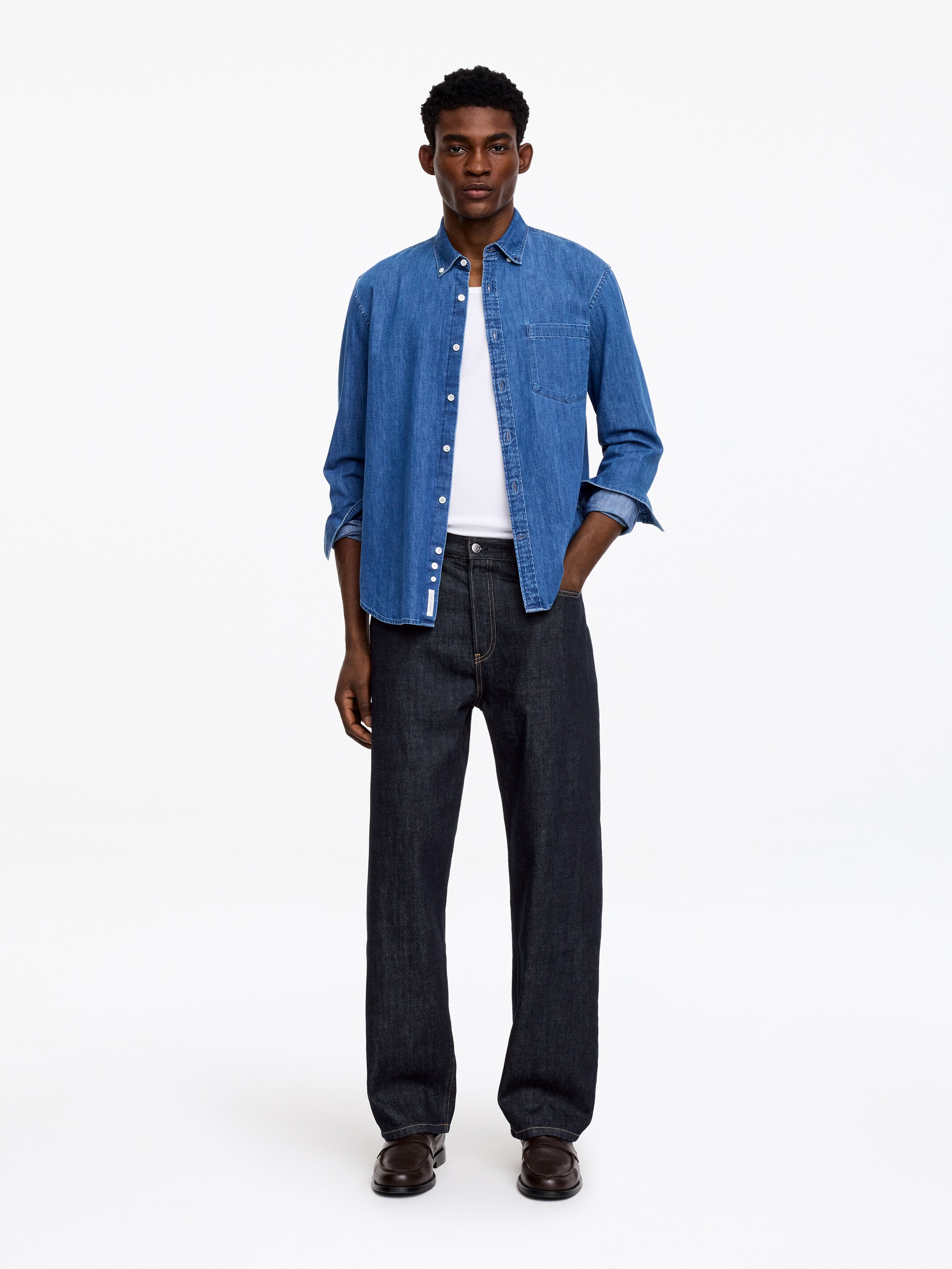 MIST Wide Jeans-Blue-19517