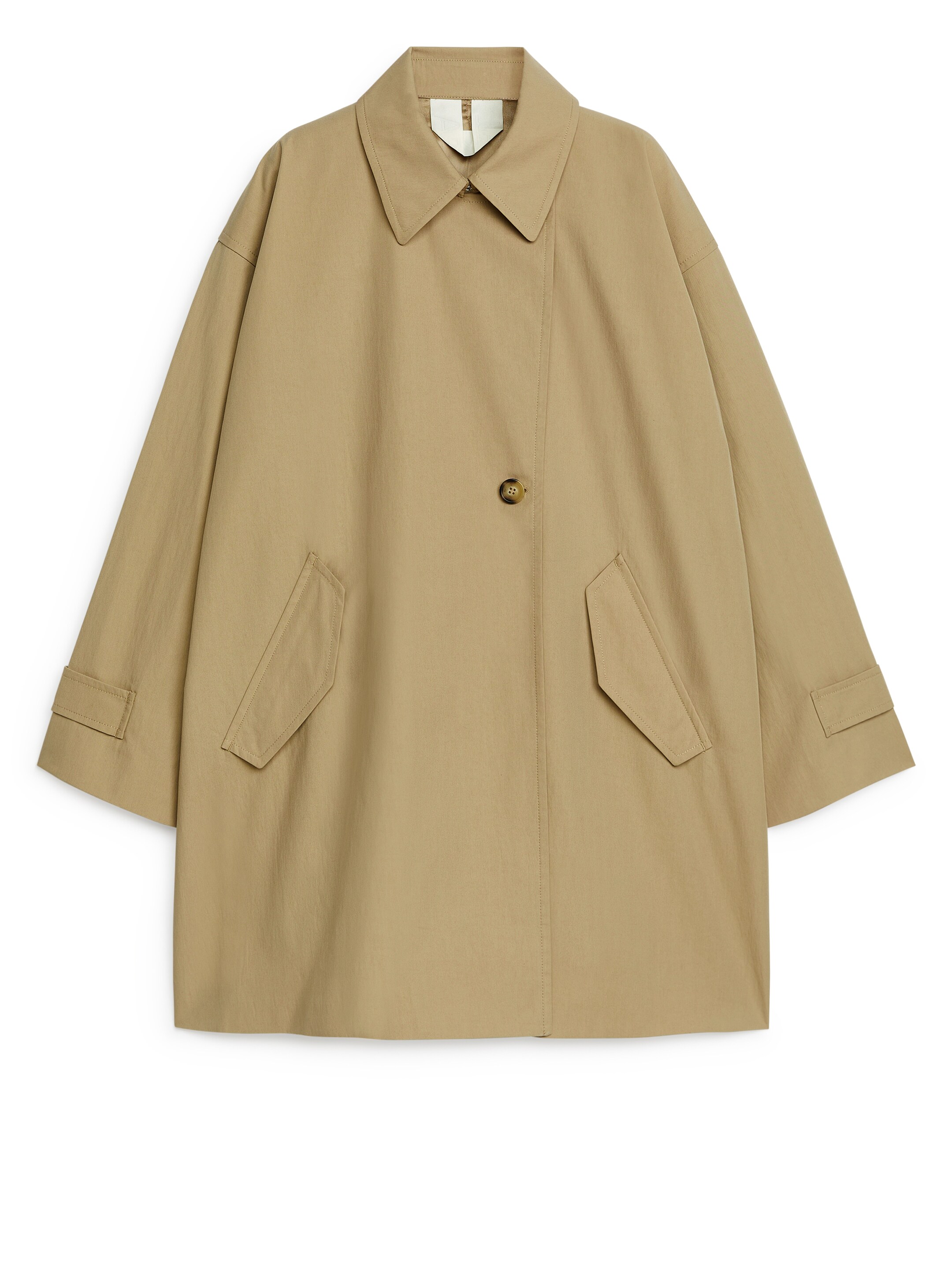 Größeres Bild ansehen: Oversize-Baumwollmantel - Beige - Ladies | H&M DE 1