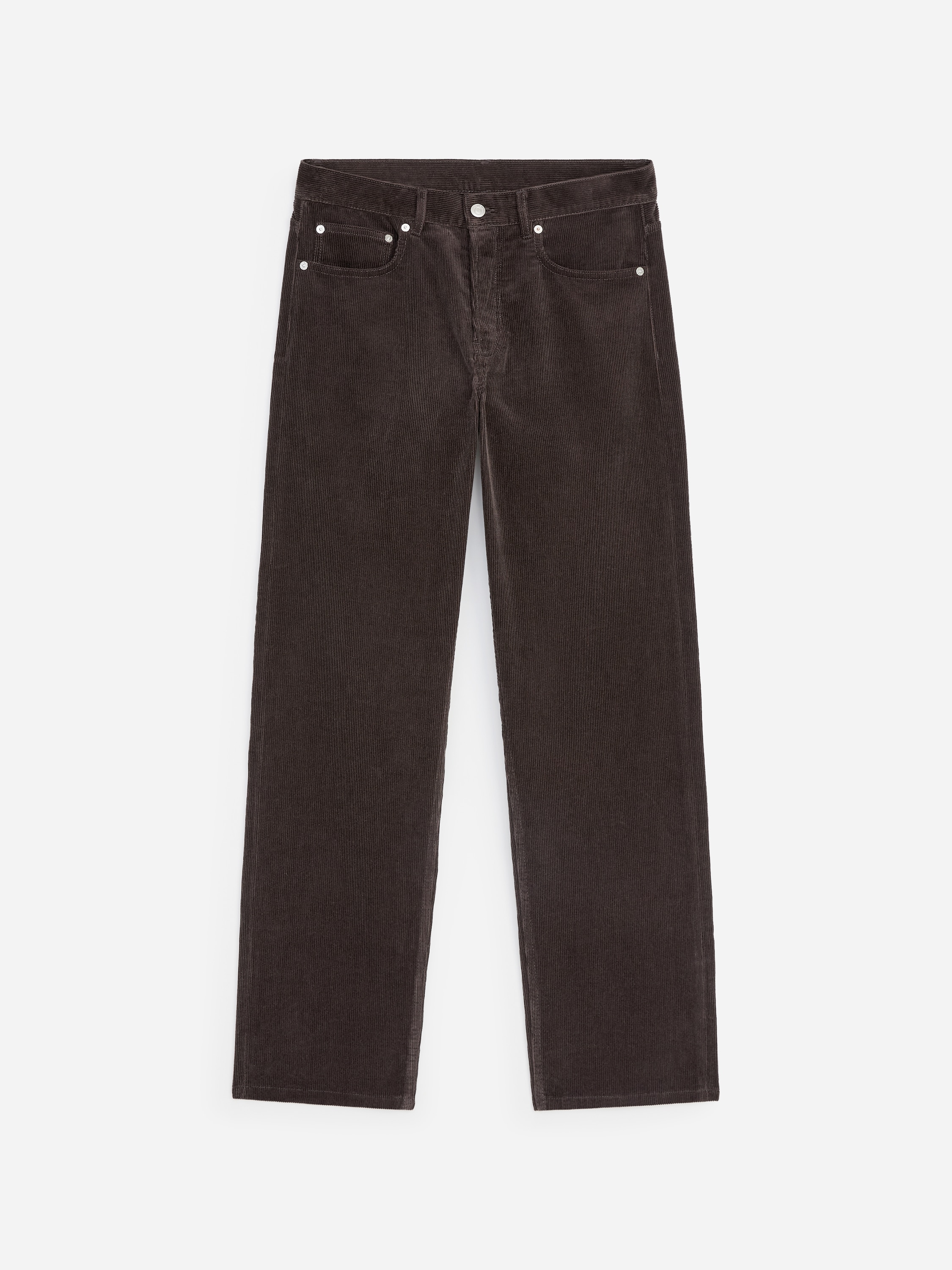 OCEAN losvallende rechte corduroy broek - Bruin/Donkerblauw/Zwart/Taupe