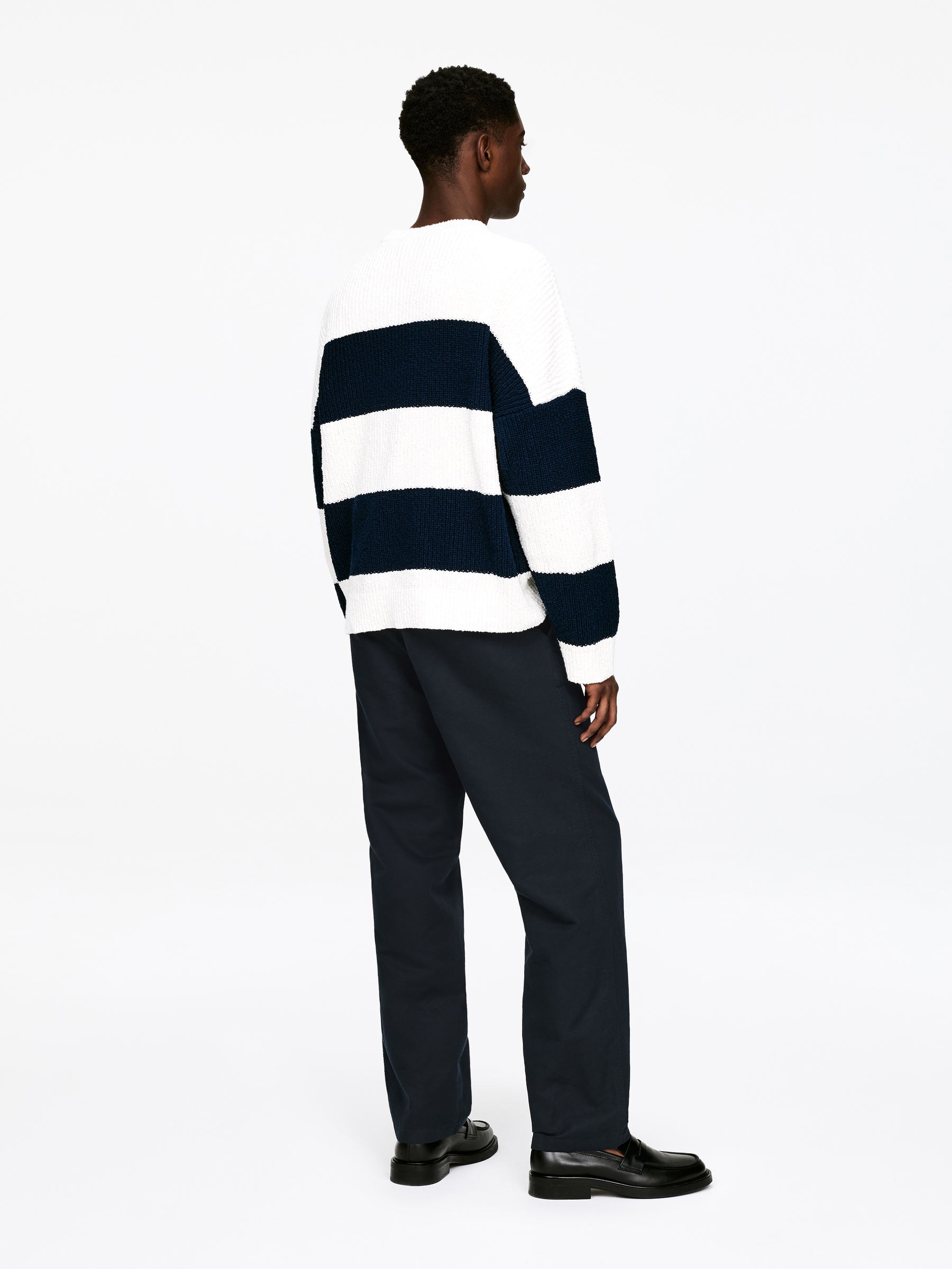 Linen Blend Trousers - Dark Blue - Regular fit - Men - StillMedia/Lookbook - 7