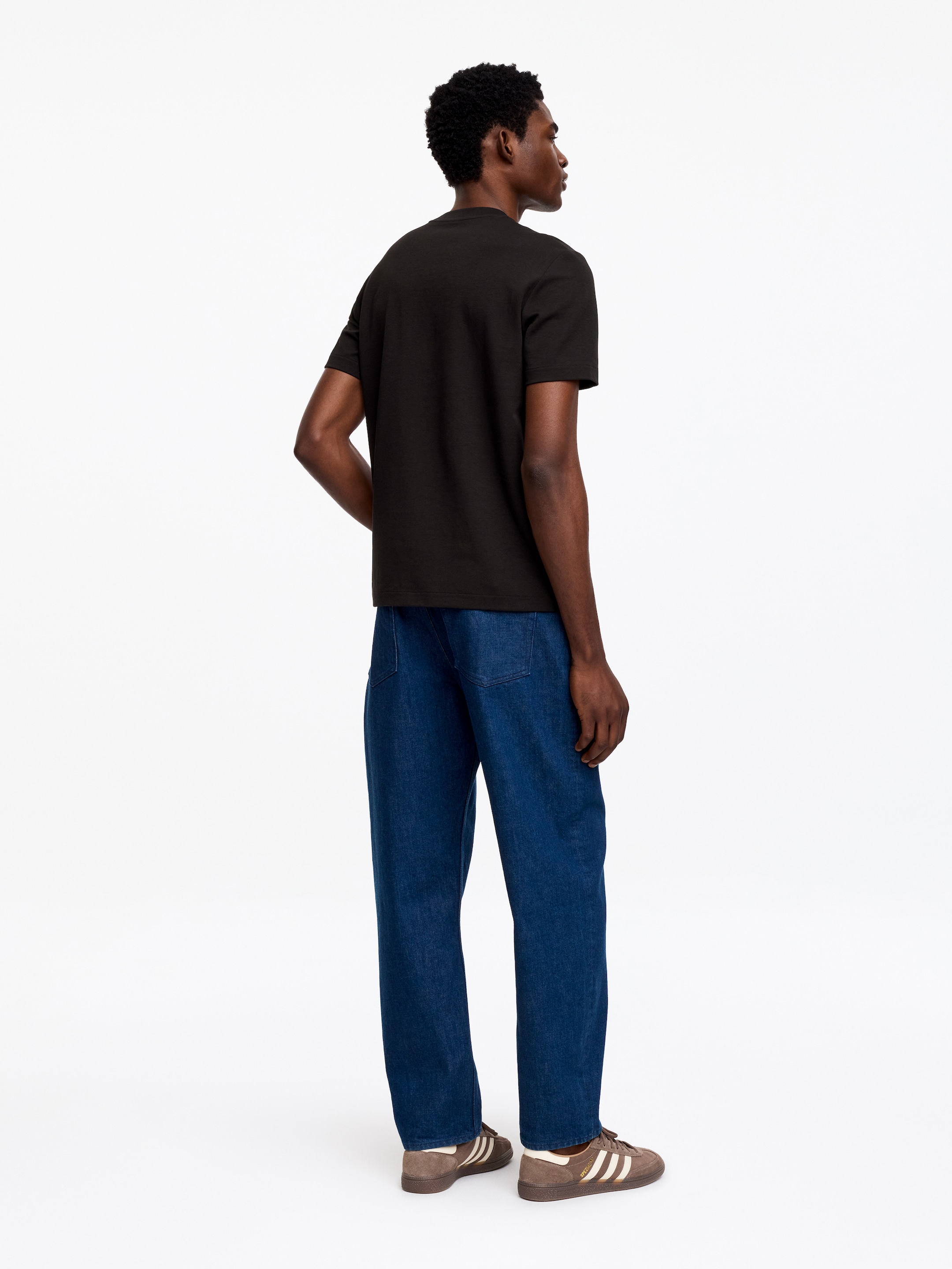 Regular interlock T-shirt - Svart - Regular fit - Men - StillMedia/Lookbook - 9