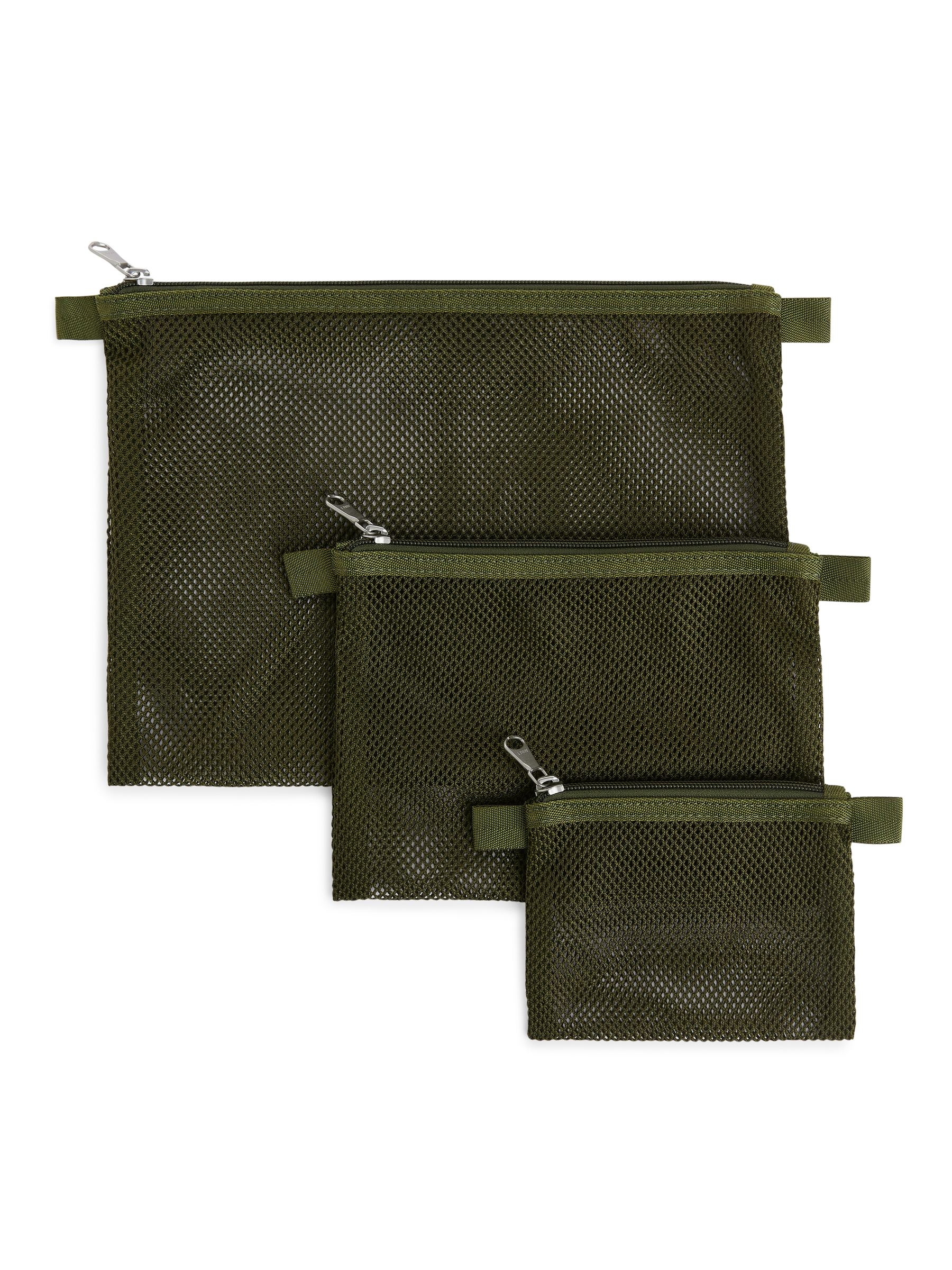 Reise-Kulturtasche aus Mesh-Material - Dunkelgrün - Reise - StillMedia/DescriptiveStillLife - 1