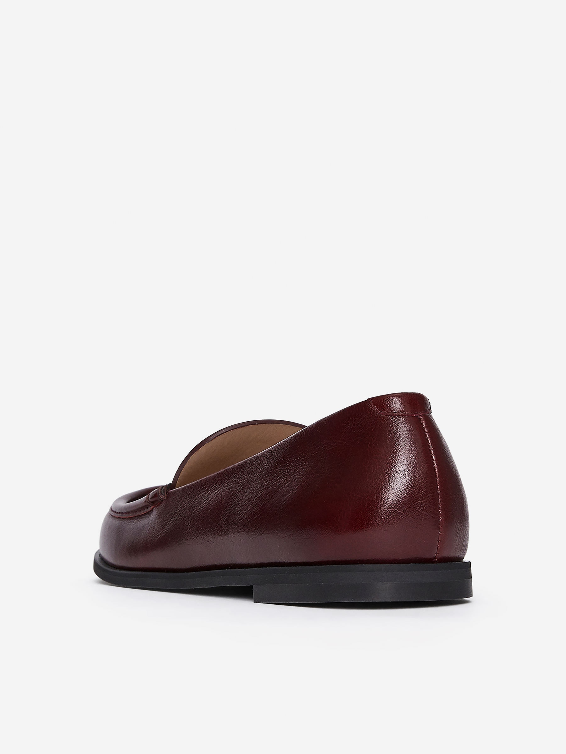 Loafers i läder - Mörkröd - Women - StillMedia/DescriptiveStillLife - 5