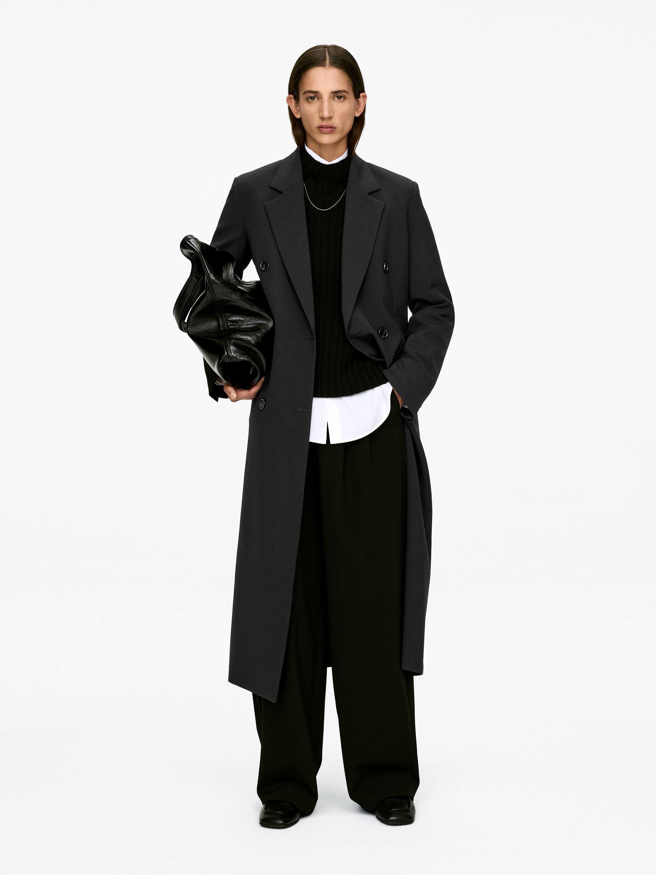 Figurnära kappa - Svart