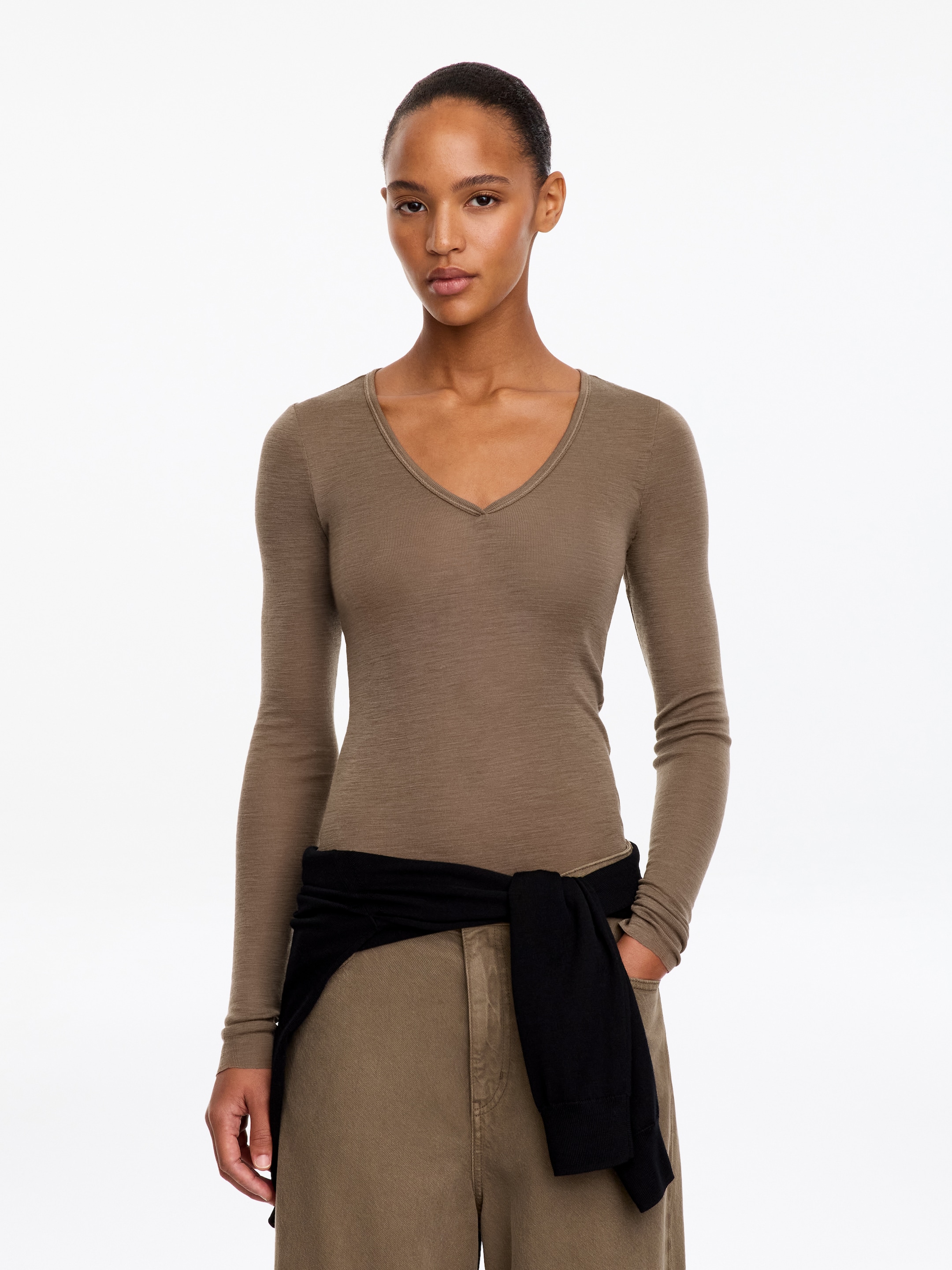 Wool Rib Top - Mole - Slim fit - women - StillMedia/Lookbook - 4
