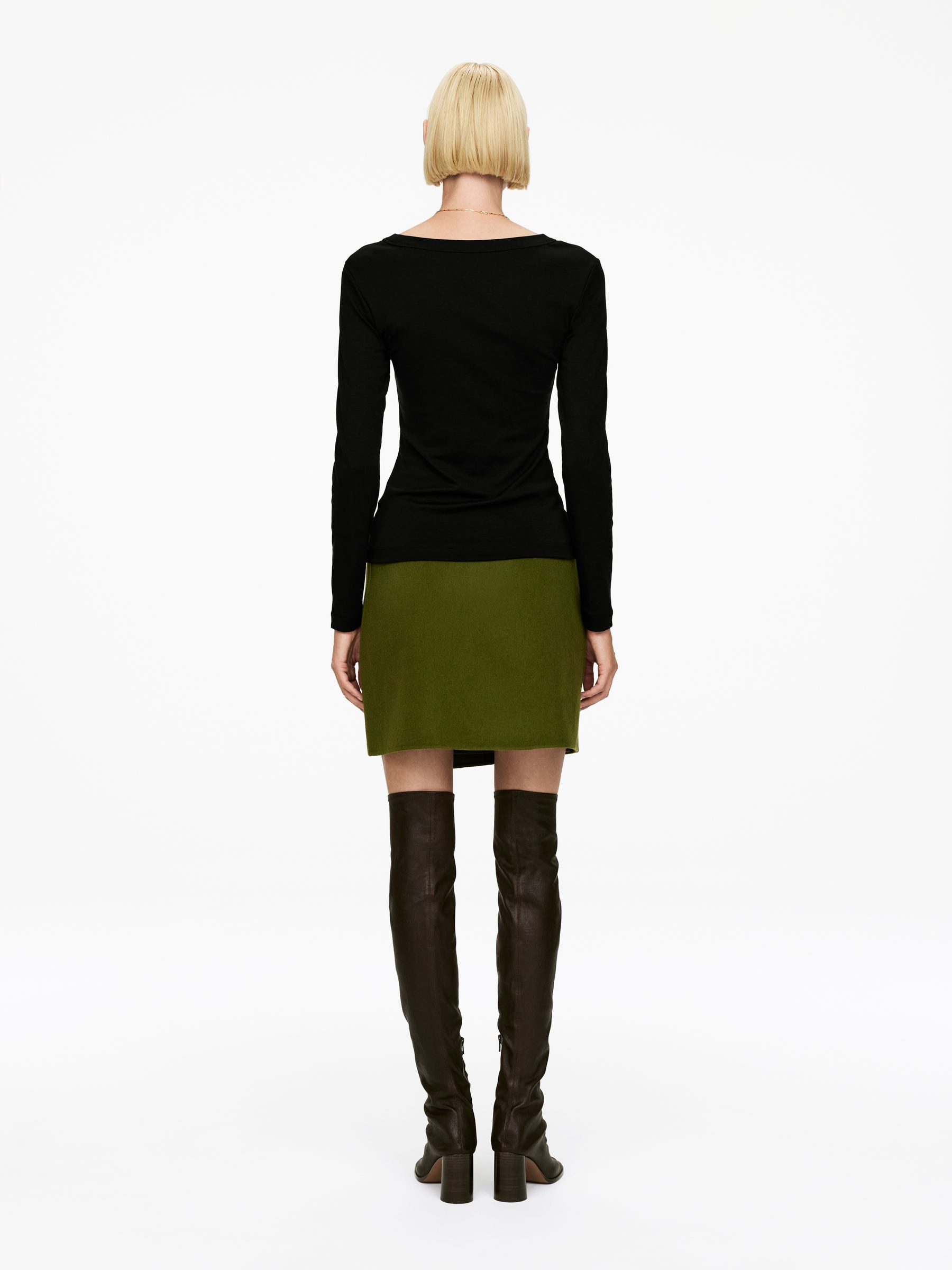 Top de manga larga de canalé - Negro - Corte ajustado - Women - StillMedia/Lookbook - 6