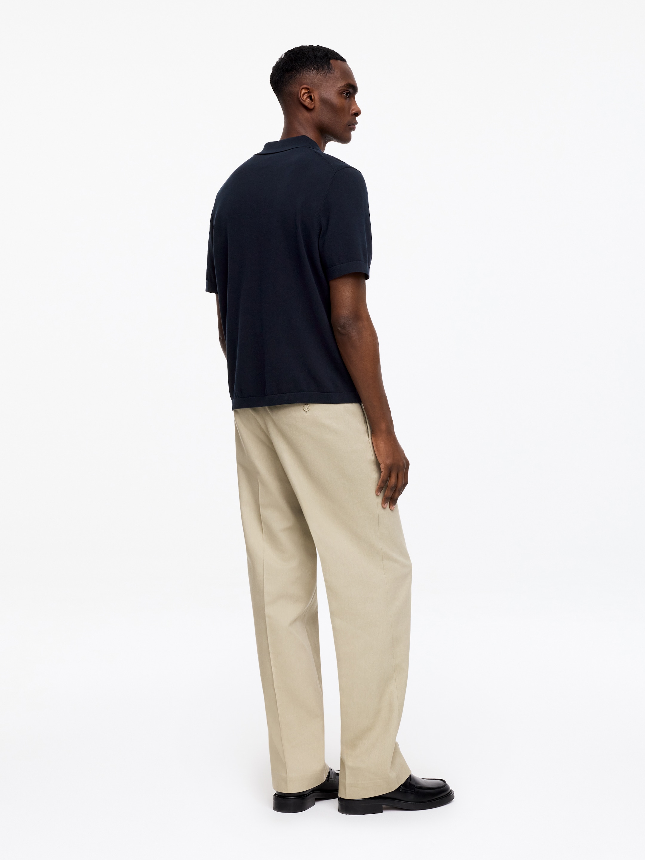 Fine-Knit Polo Shirt - Dark Blue - Regular fit - Men - StillMedia/Lookbook - 3