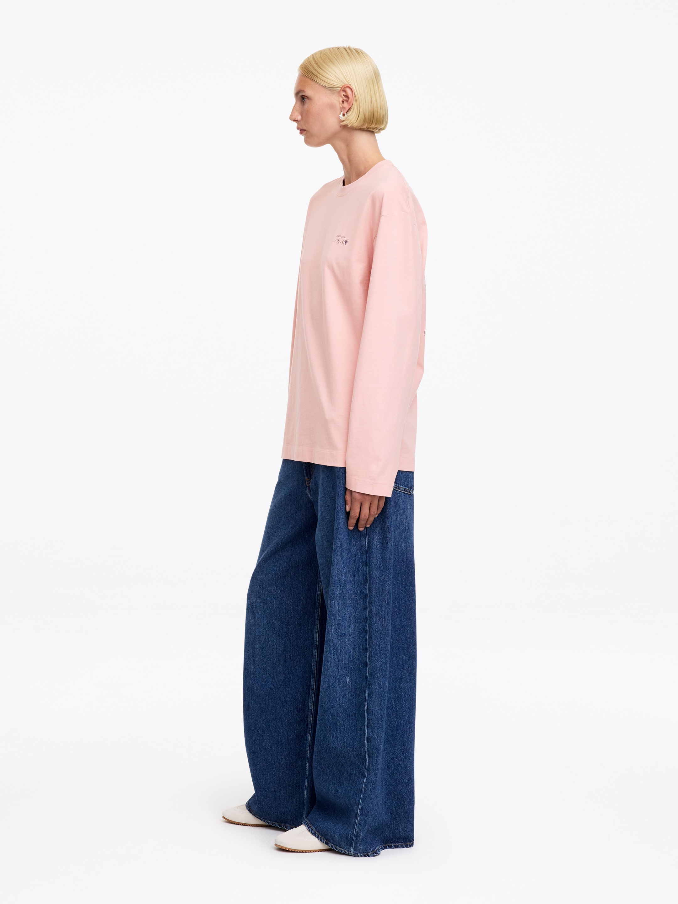 ARKET CAFÉ Long sleeve T-Shirt - Pink - Regular fit - Café - StillMedia/Lookbook - 10