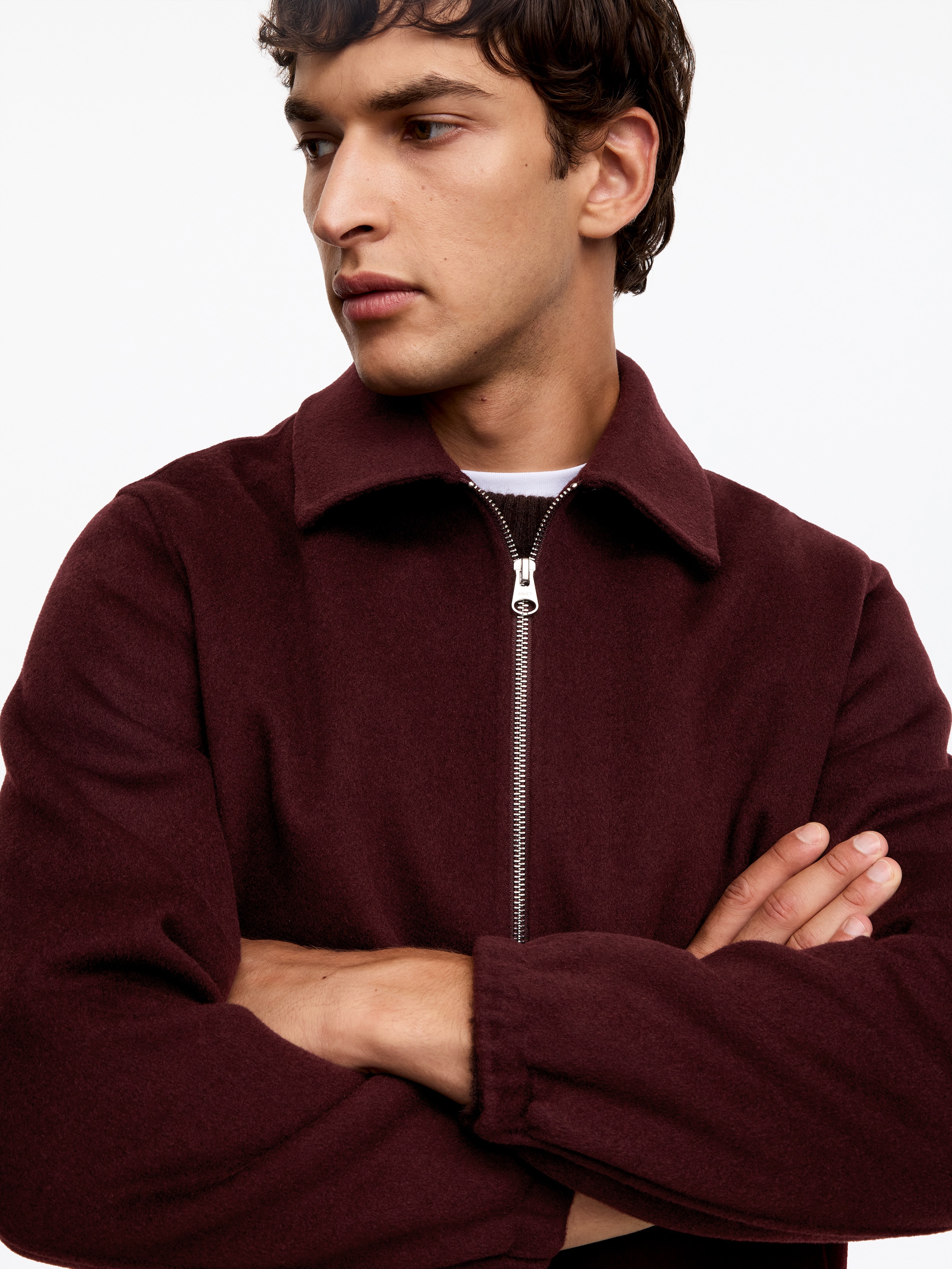 Wool Blend Doublé Jacket - Wine Red - Regular fit - men - StillMedia/Lookbook - 3