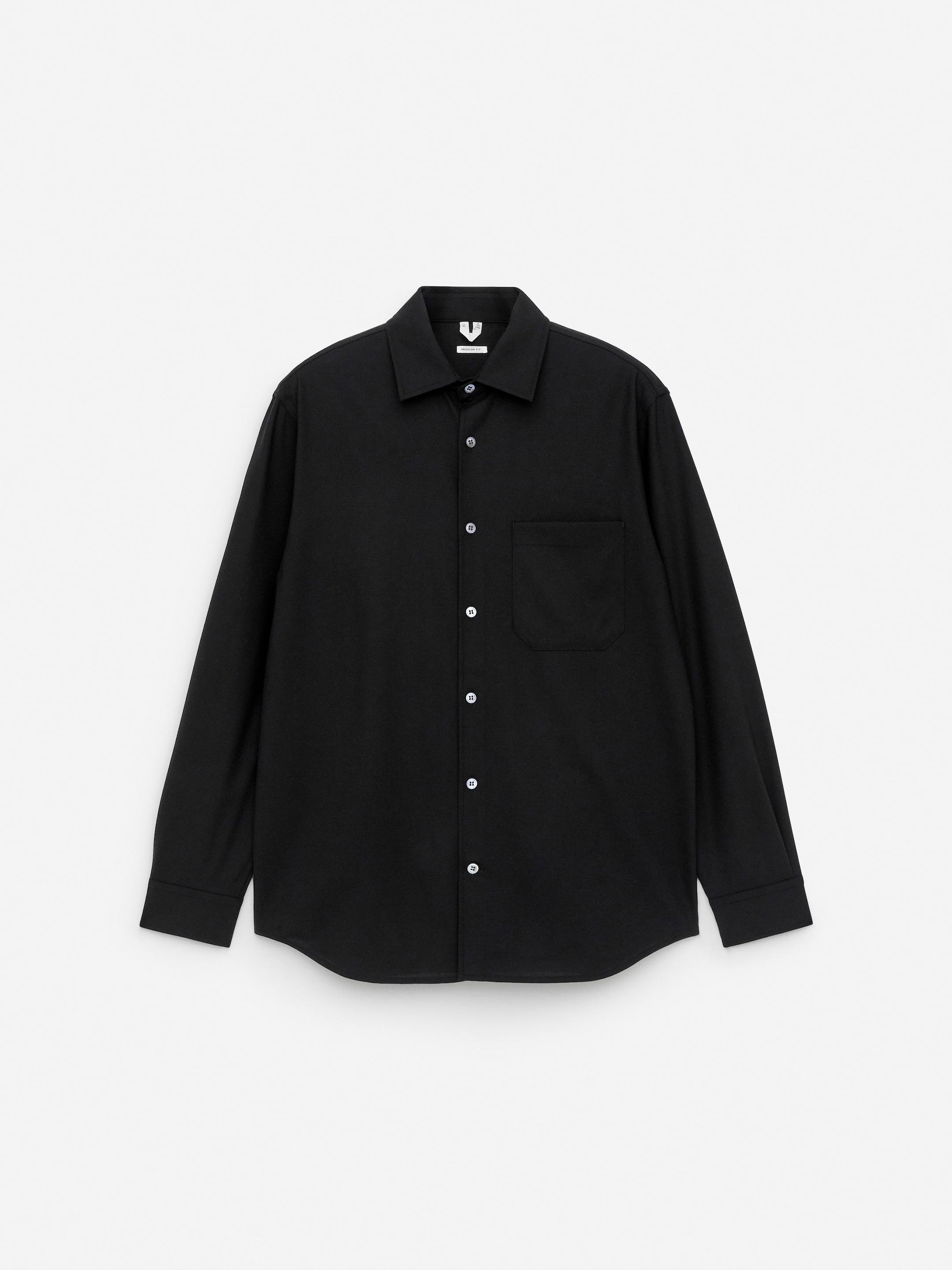 Grösseres Bild ansehen: Legeres Hemd aus einer Wollmischung - Schwarz - HERREN | H&M CH 1