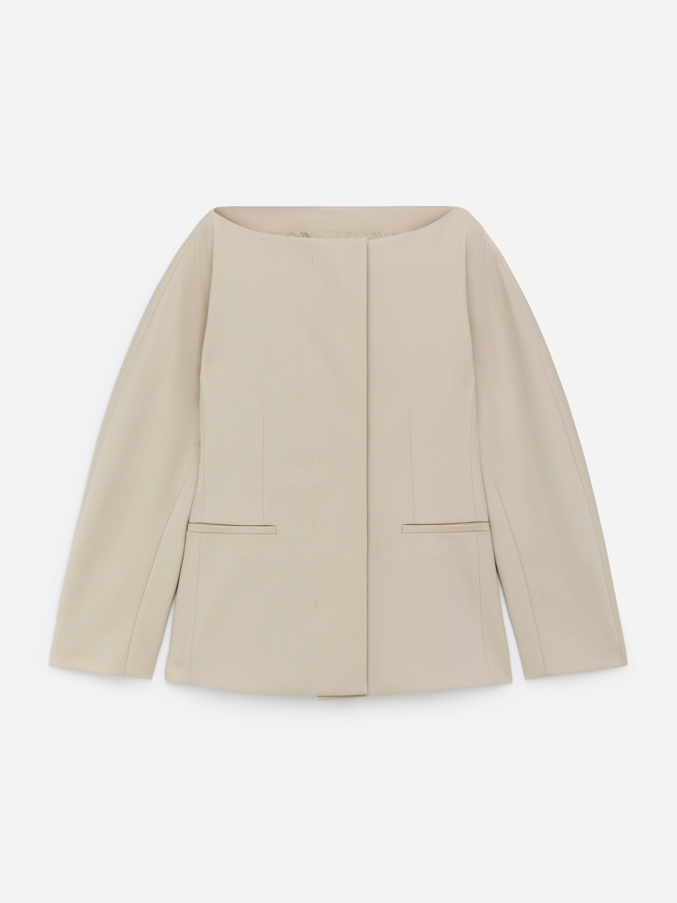 Blazer à col ouvert - Beige/Noir