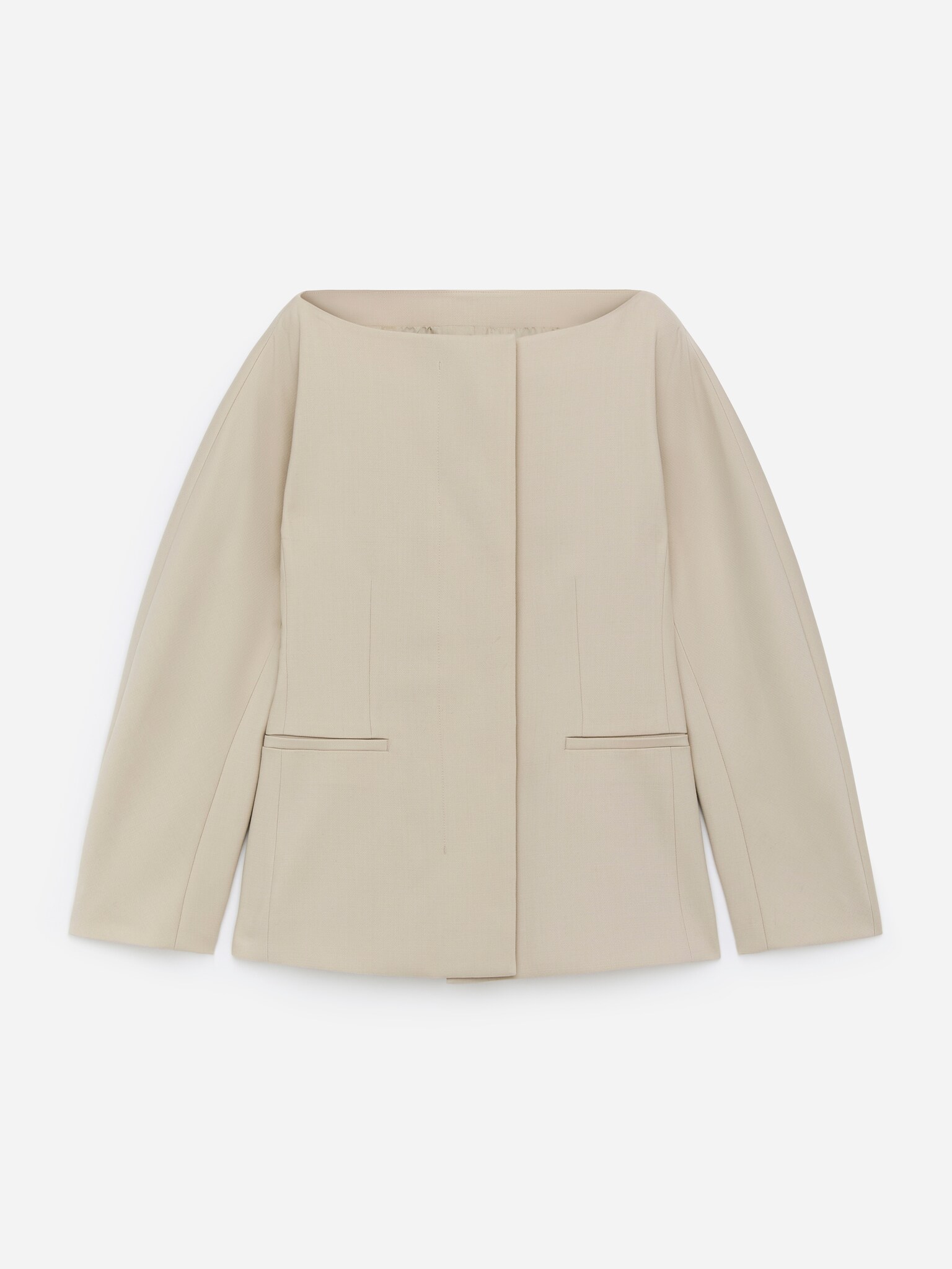 Blazer à col ouvert - Beige/Noir - 2