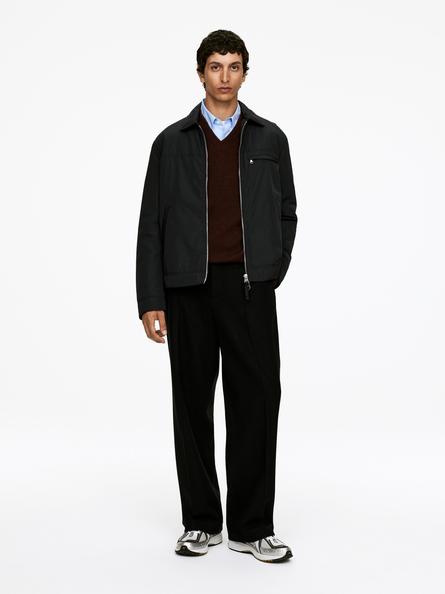 Boxy Nylon Jacket - Fekete