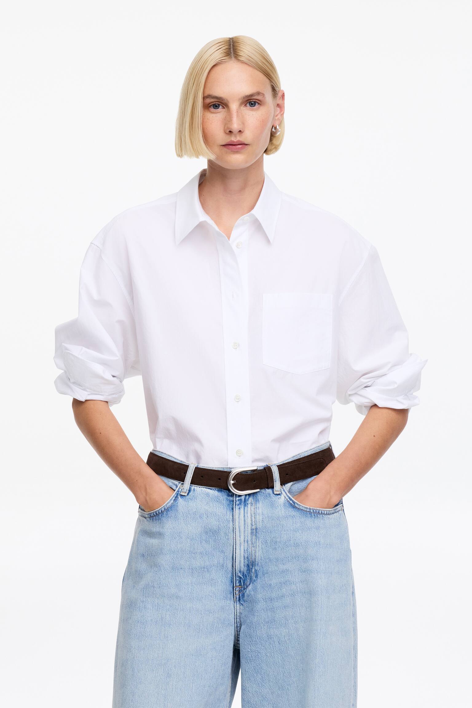 Ceinture en croûte de cuir suédé - Marron - 3