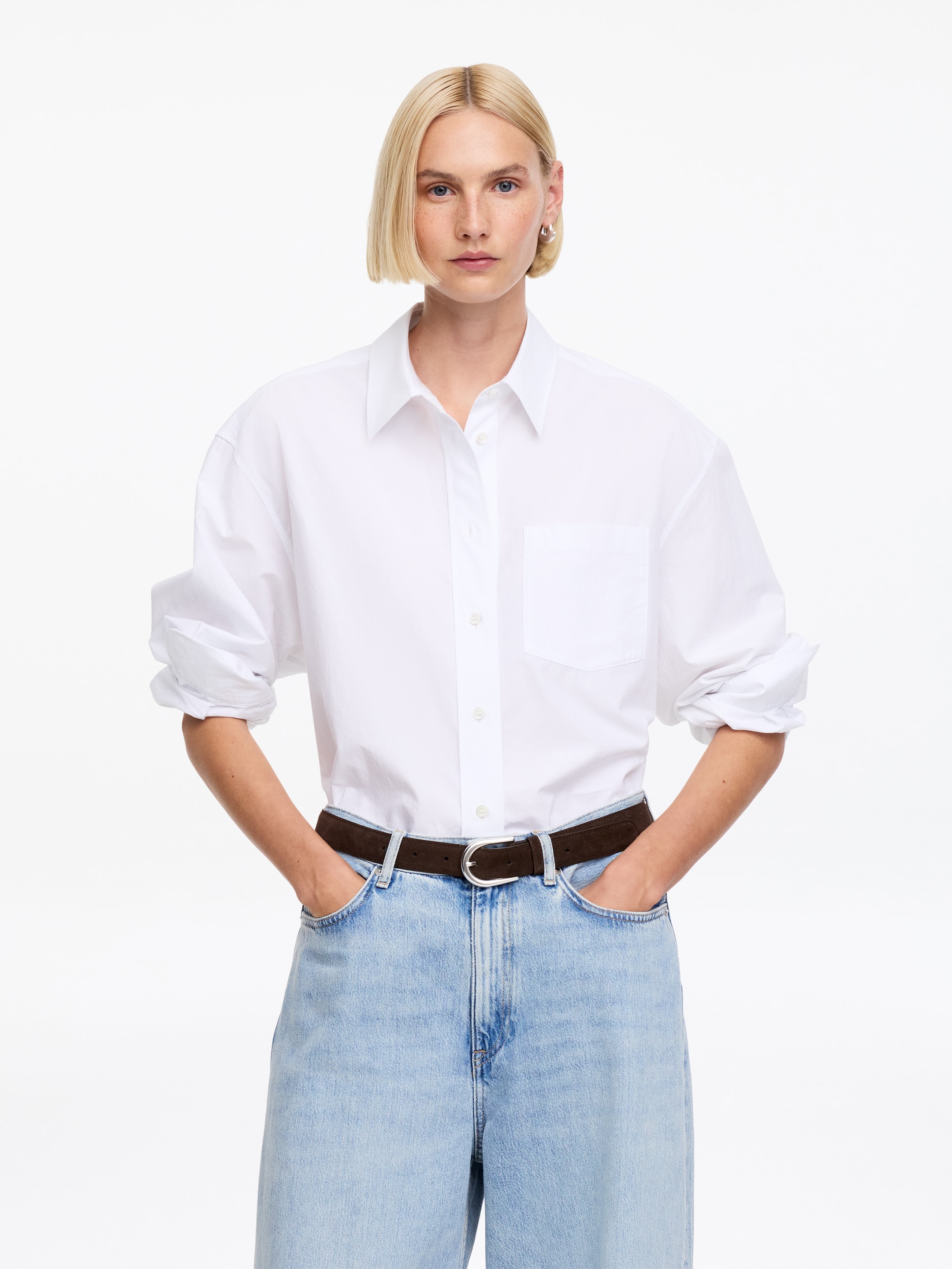 Ceinture en croûte de cuir suédé - Marron - Femme - StillMedia/Lookbook - 4