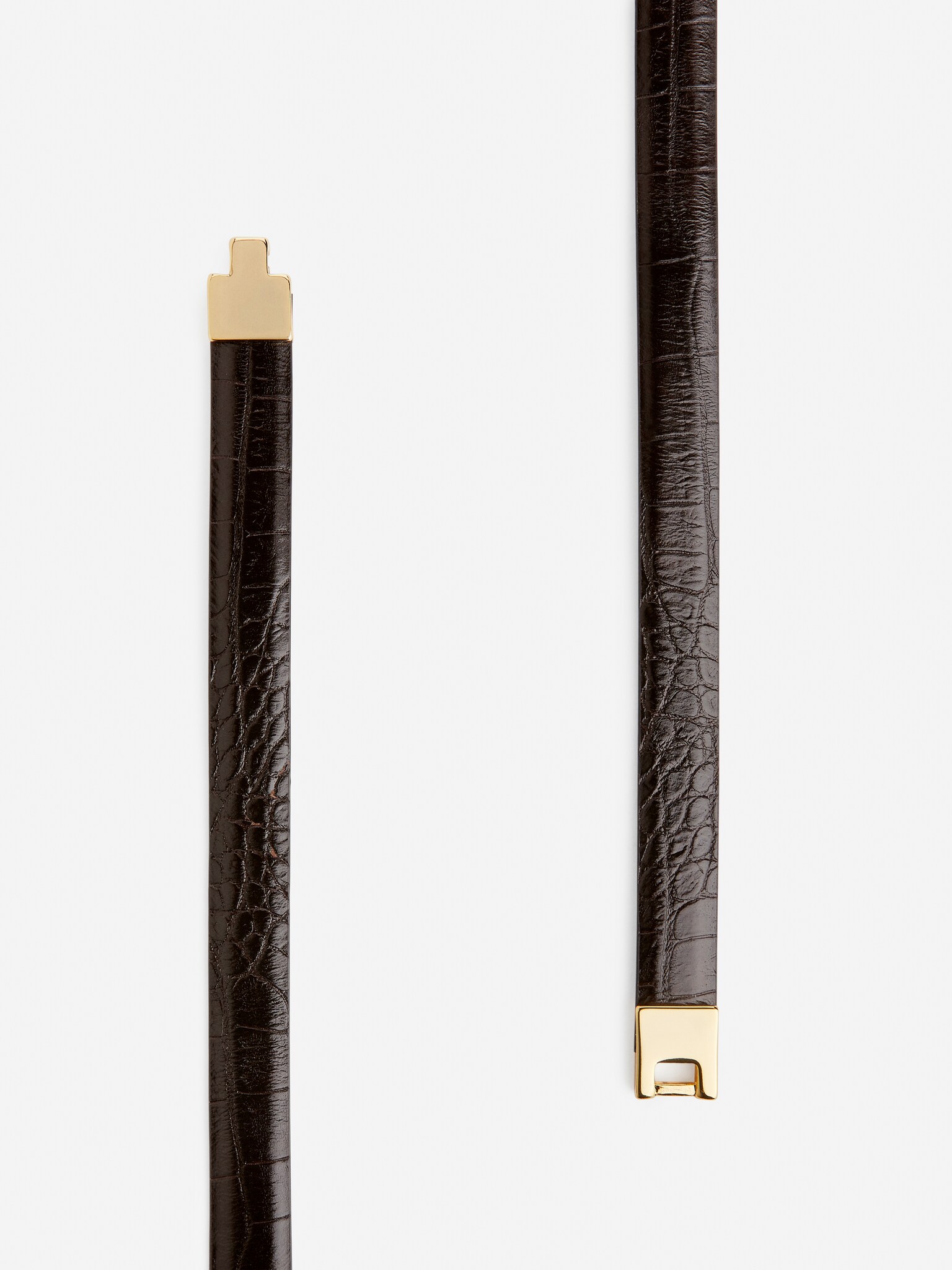 Spennelærbelte - Mørkebrun - 2