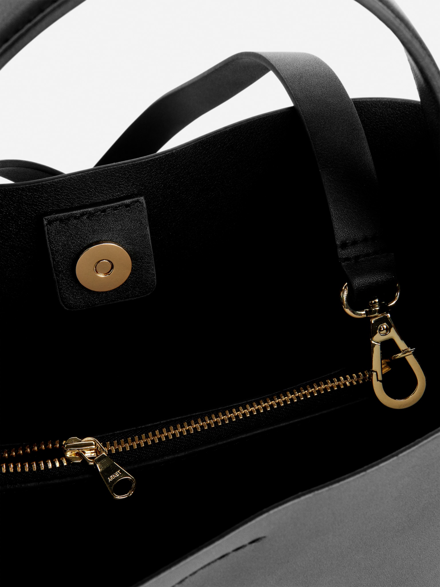 Besace en cuir - Noir/Marron foncé - 3