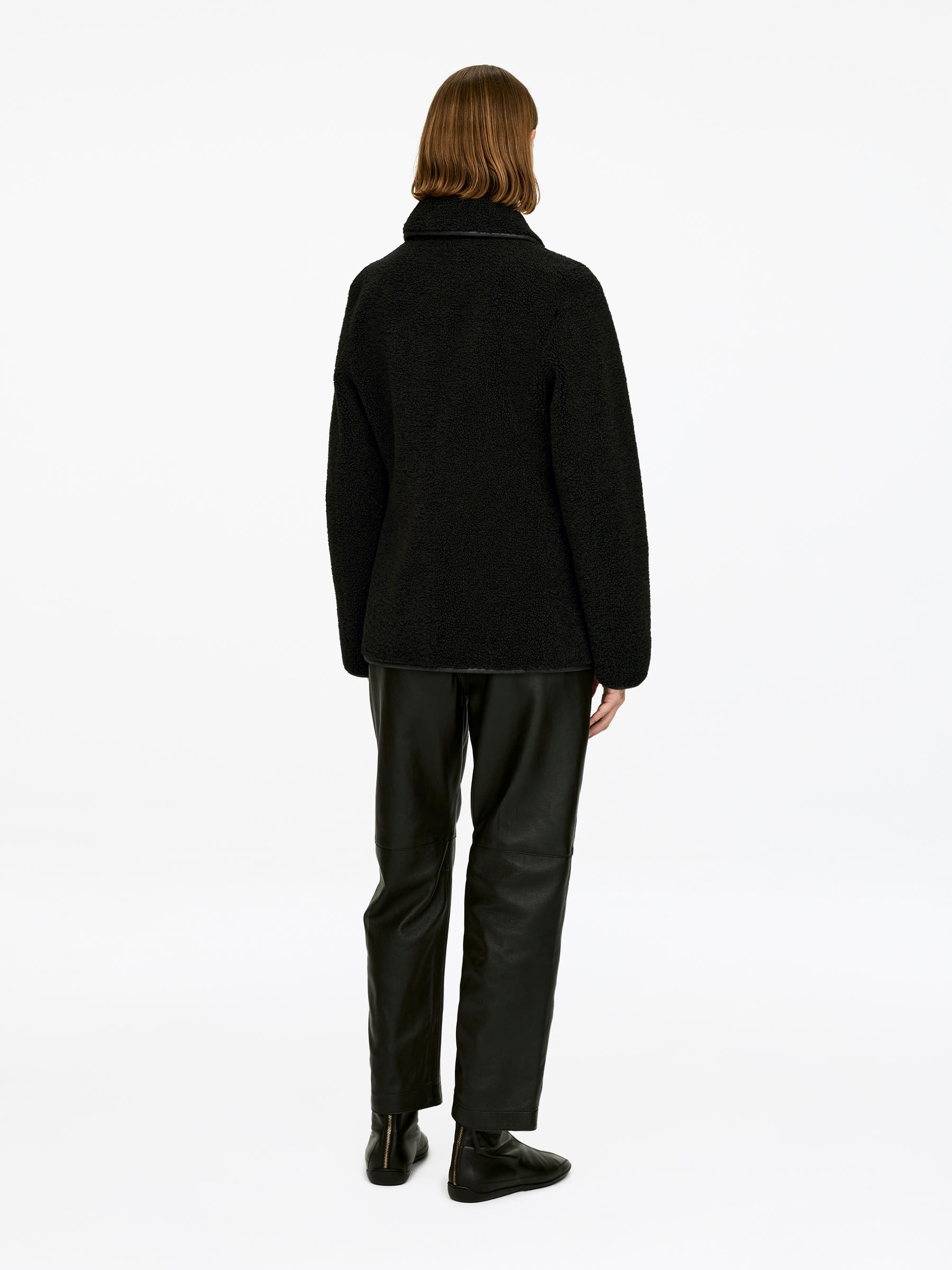 Pile Jacket - Black - Regular fit - Women - StillMedia/Lookbook - 6