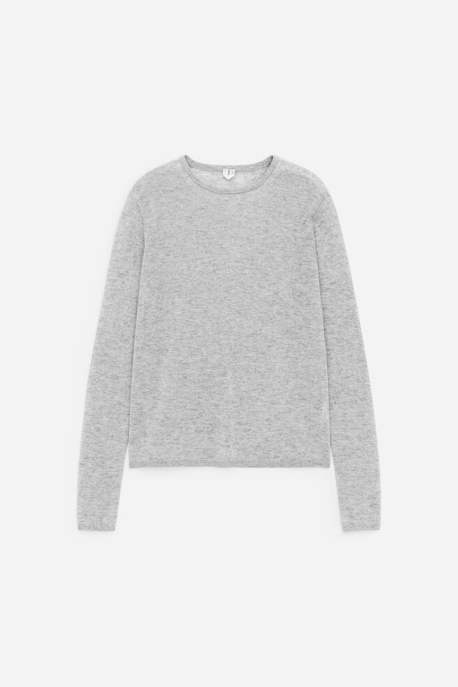 Pure Cashmere Jumper - Grey/Pink - 1