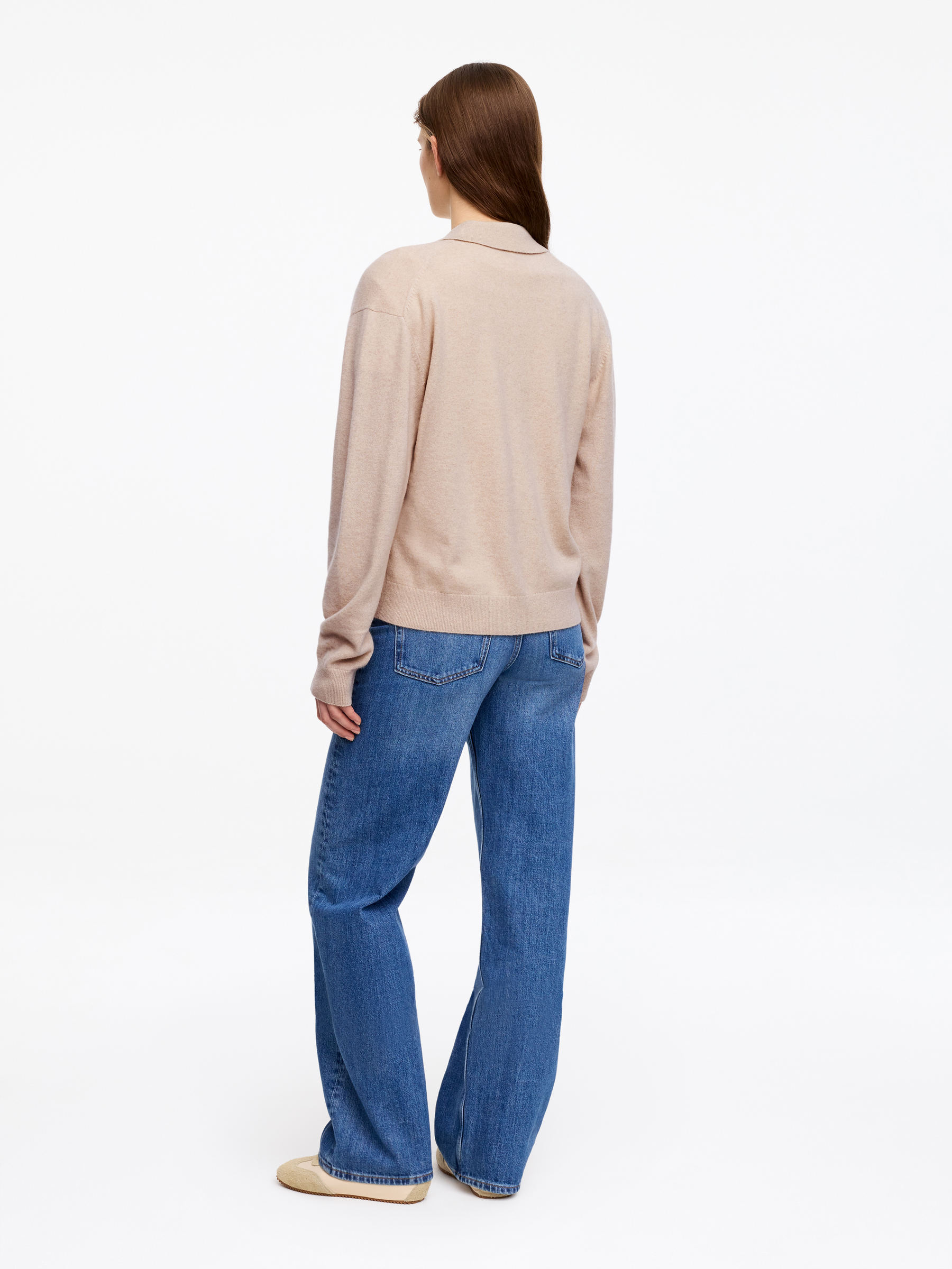 Cashmere-Wool Polo Jumper - Beige - Regular fit - Women - StillMedia/Lookbook - 4