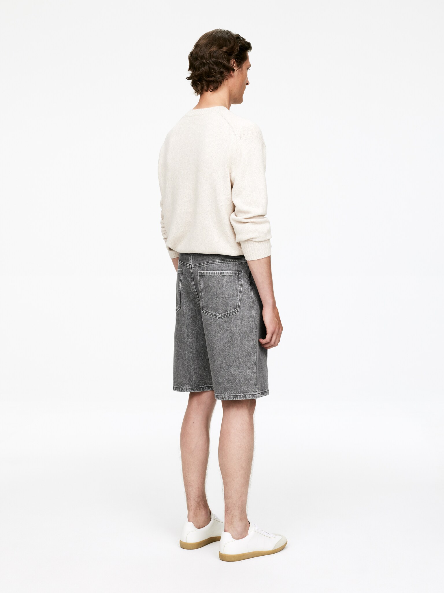 Short en jean décontracté - gris/Bleu - 3