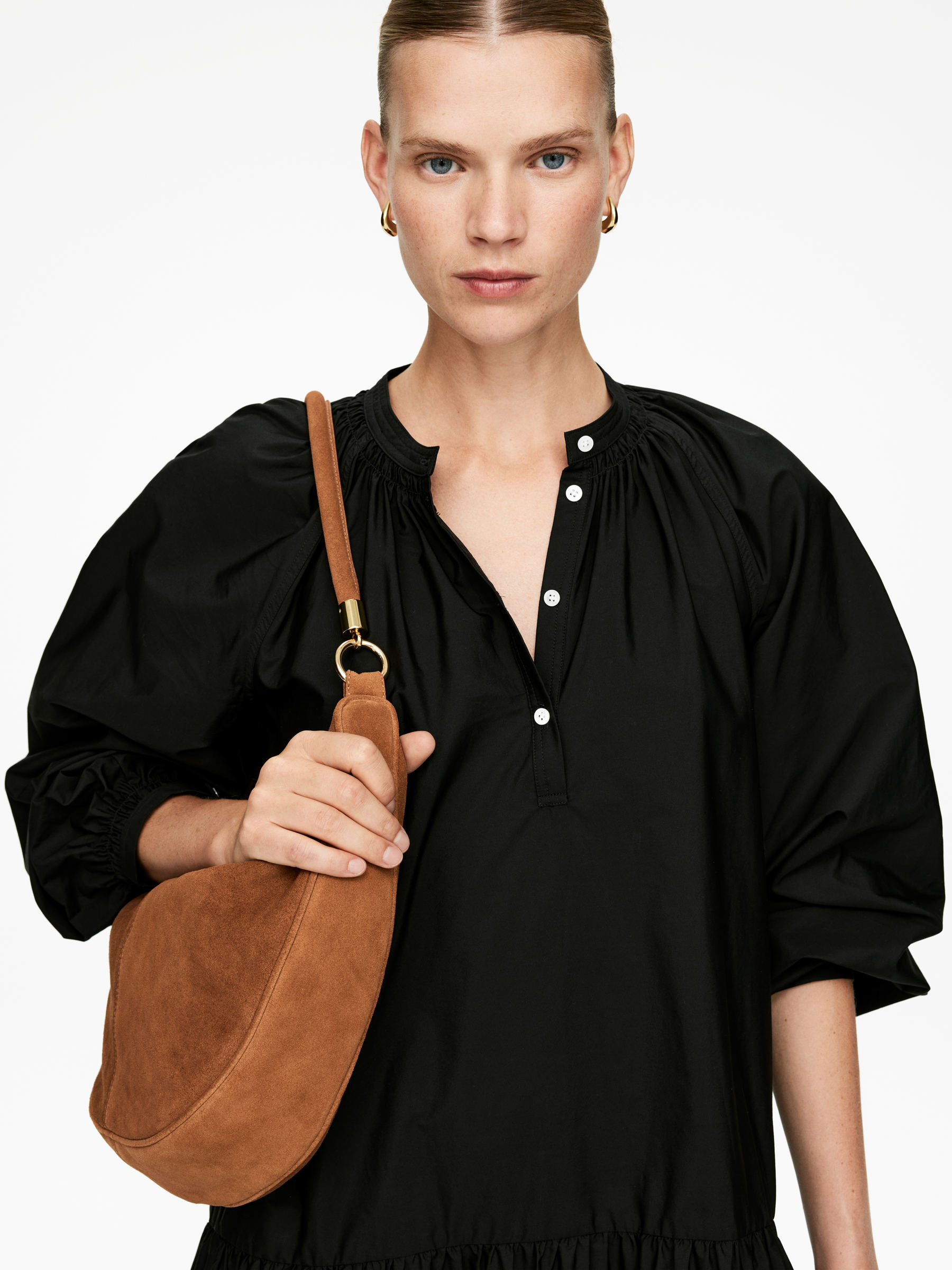 Sac à bandoulière en daim - Marron - Femme - StillMedia/Lookbook - 7