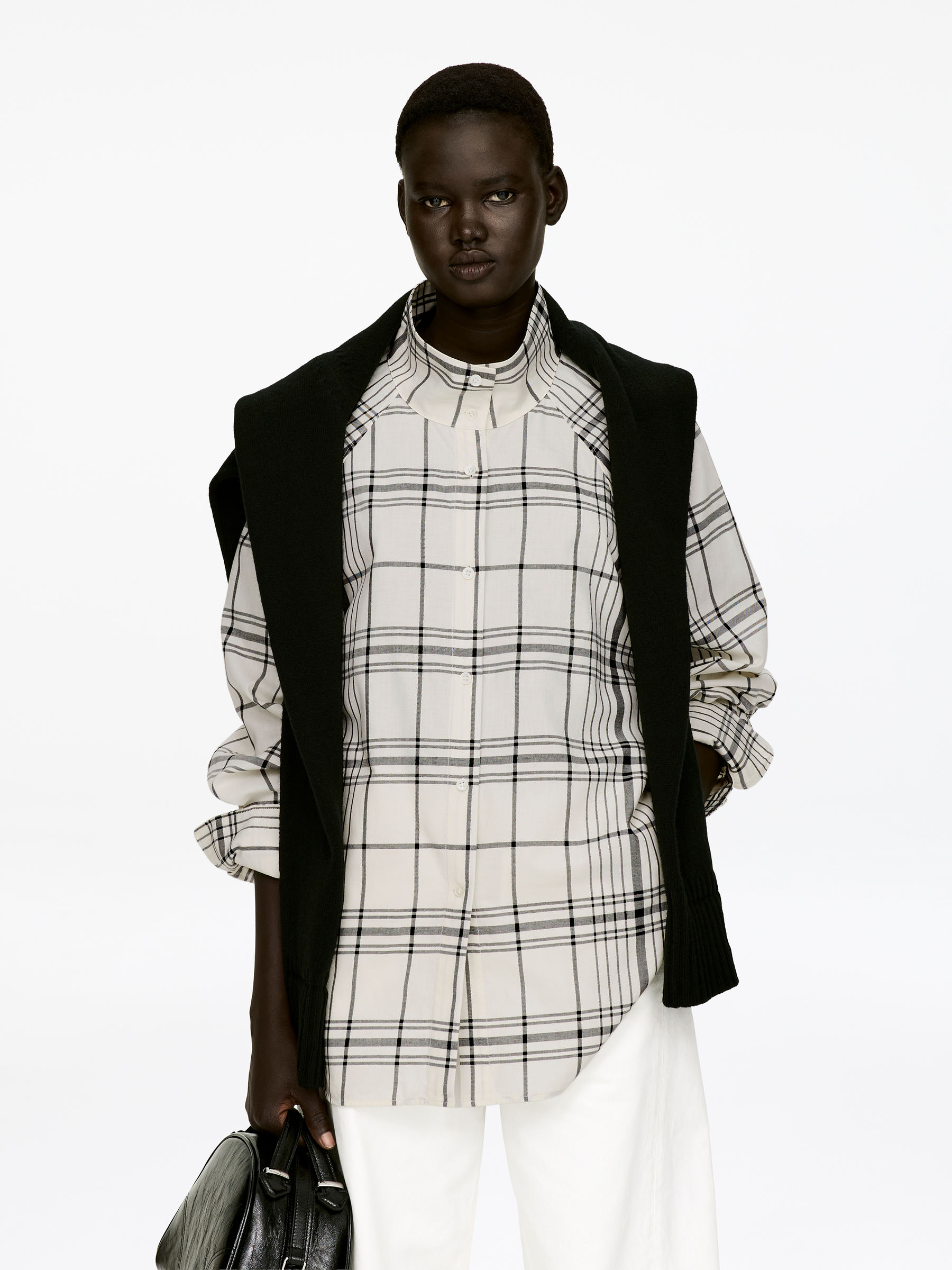 Funnel-Neck Shirt-#EDE9D7-16758