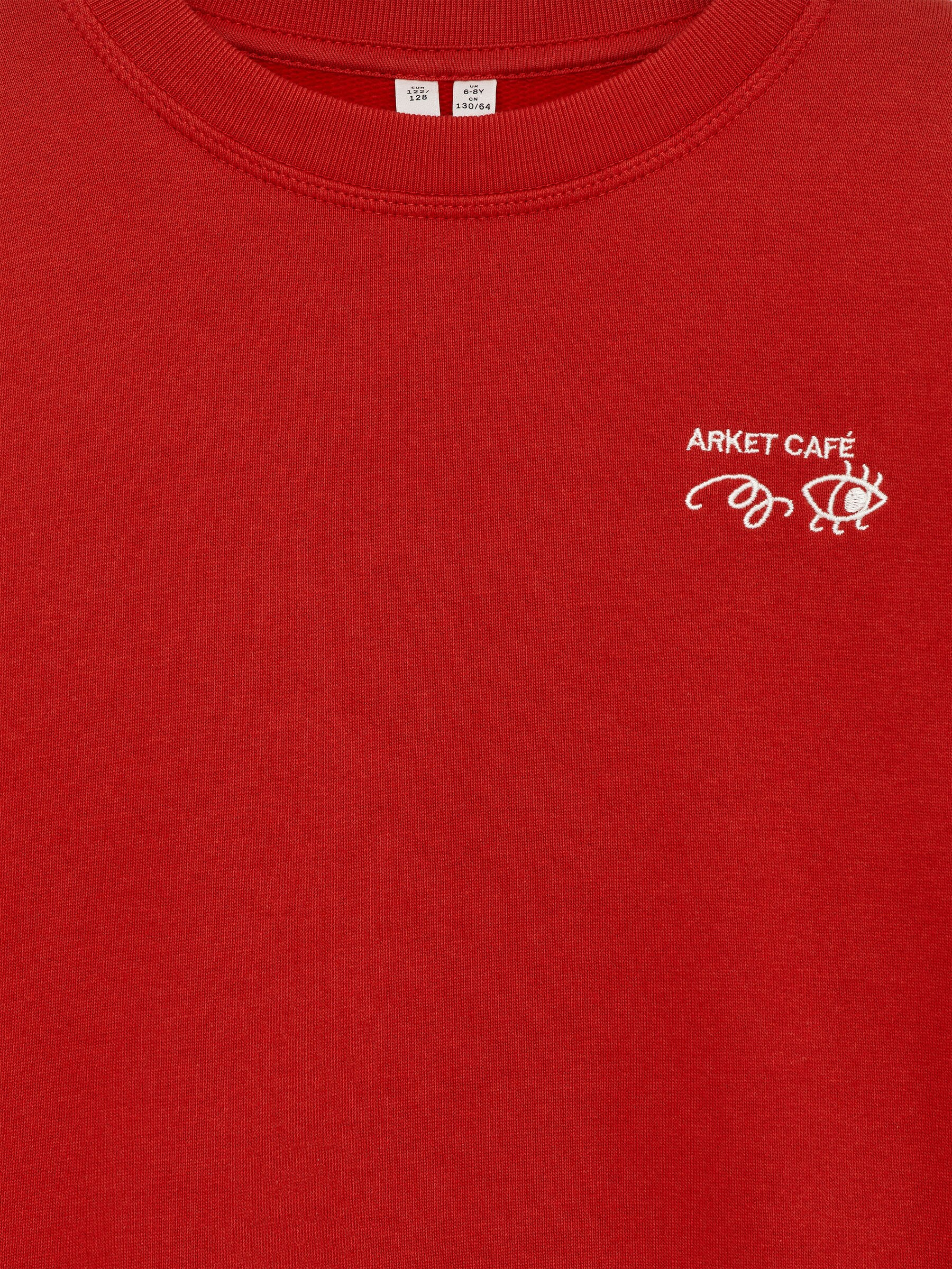 ARKET CAFÉ Sweatshirt mit Stickerei - Rot - Regular Fit - Café - StillMedia/DescriptiveDetail - 1