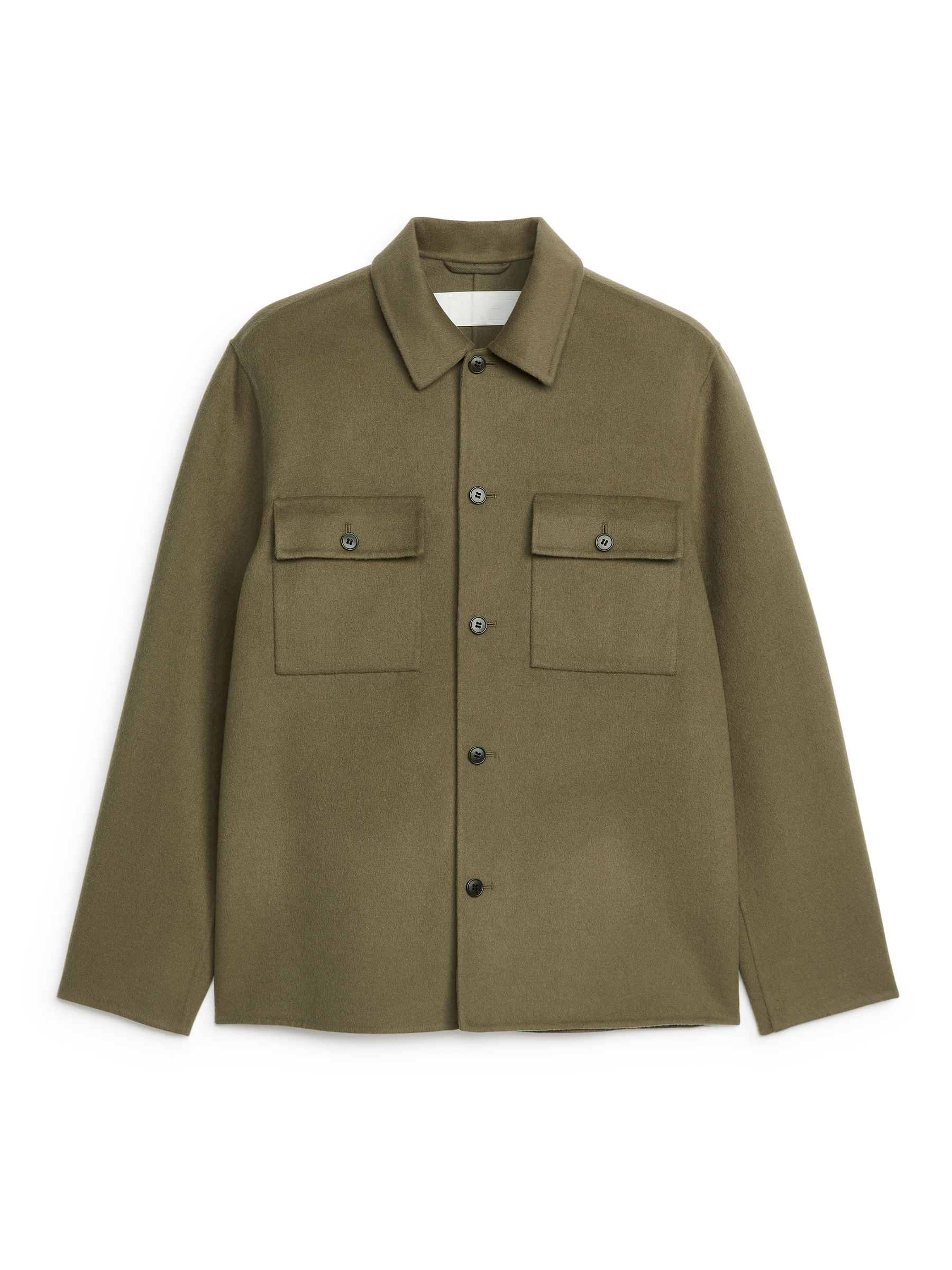 Doubleface-Hemd aus Wollmischung - Khaki - Regular Fit - Herren - StillMedia/DescriptiveStillLife - 1