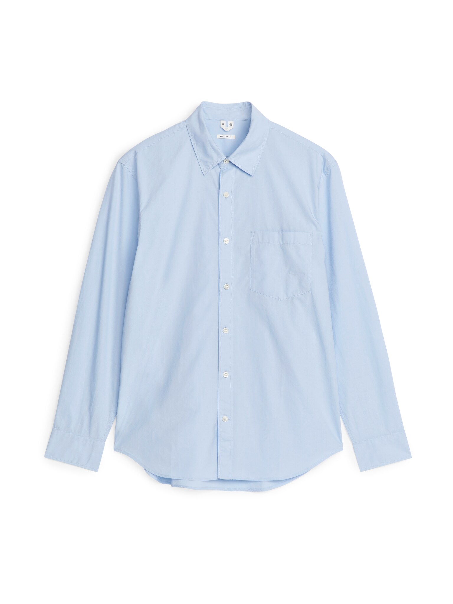 Washed Poplin Shirt - Light Blue/Khaki Green
