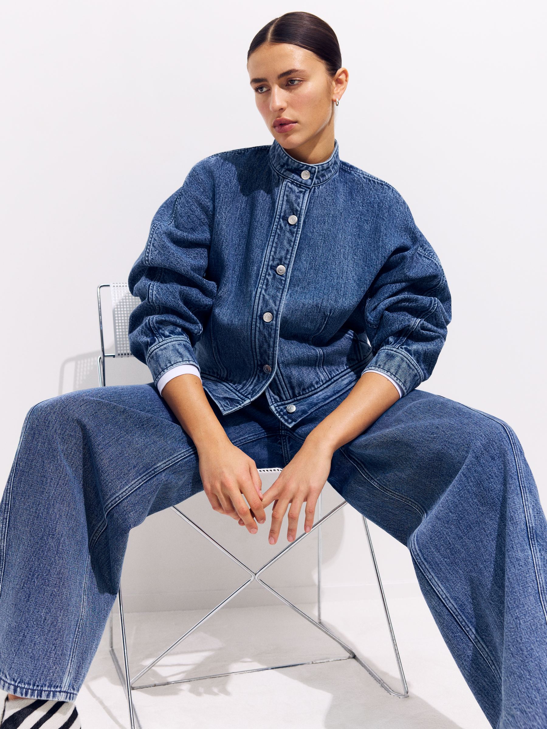 Overshirt aus Denim-#3E64A7-17839