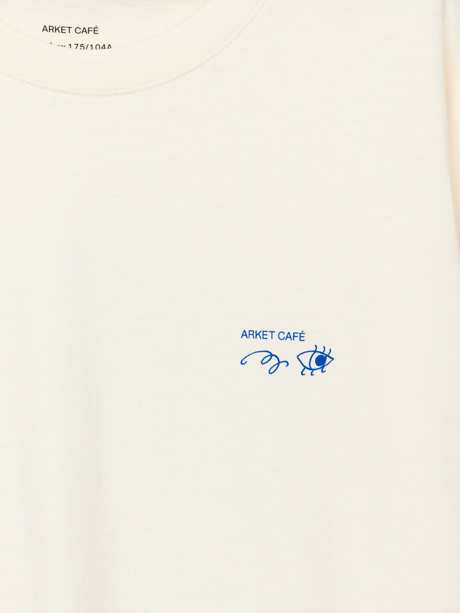 T-shirt à manches longues ARKET CAFÉ - Blanc cassé/Bleu - 5