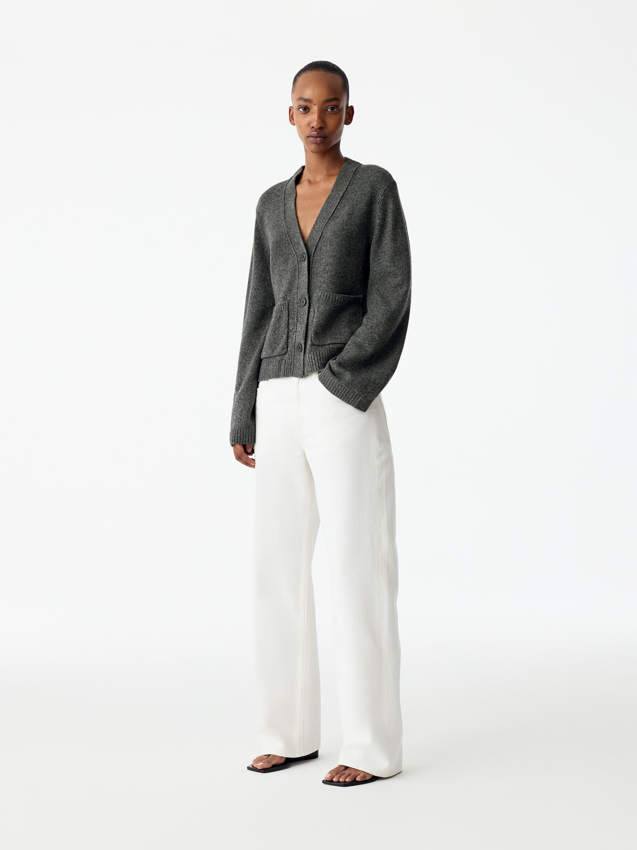 Cardigan in lana - Grigio scuro - Slim fit - women - StillMedia/Lookbook - 14
