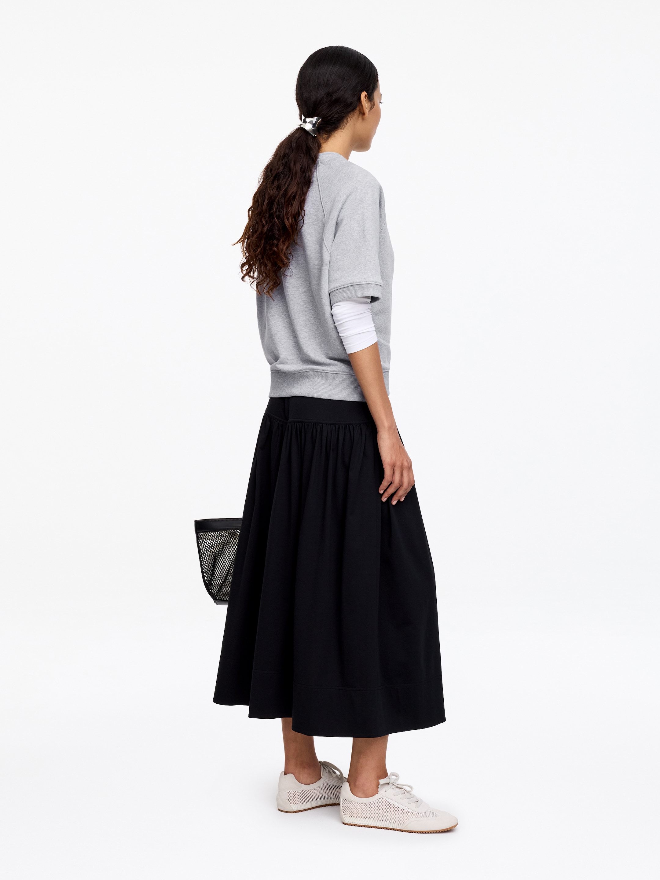 French Terry Sweatshirt - Grey Melange - Regular fit - Women - StillMedia/Lookbook - 11
