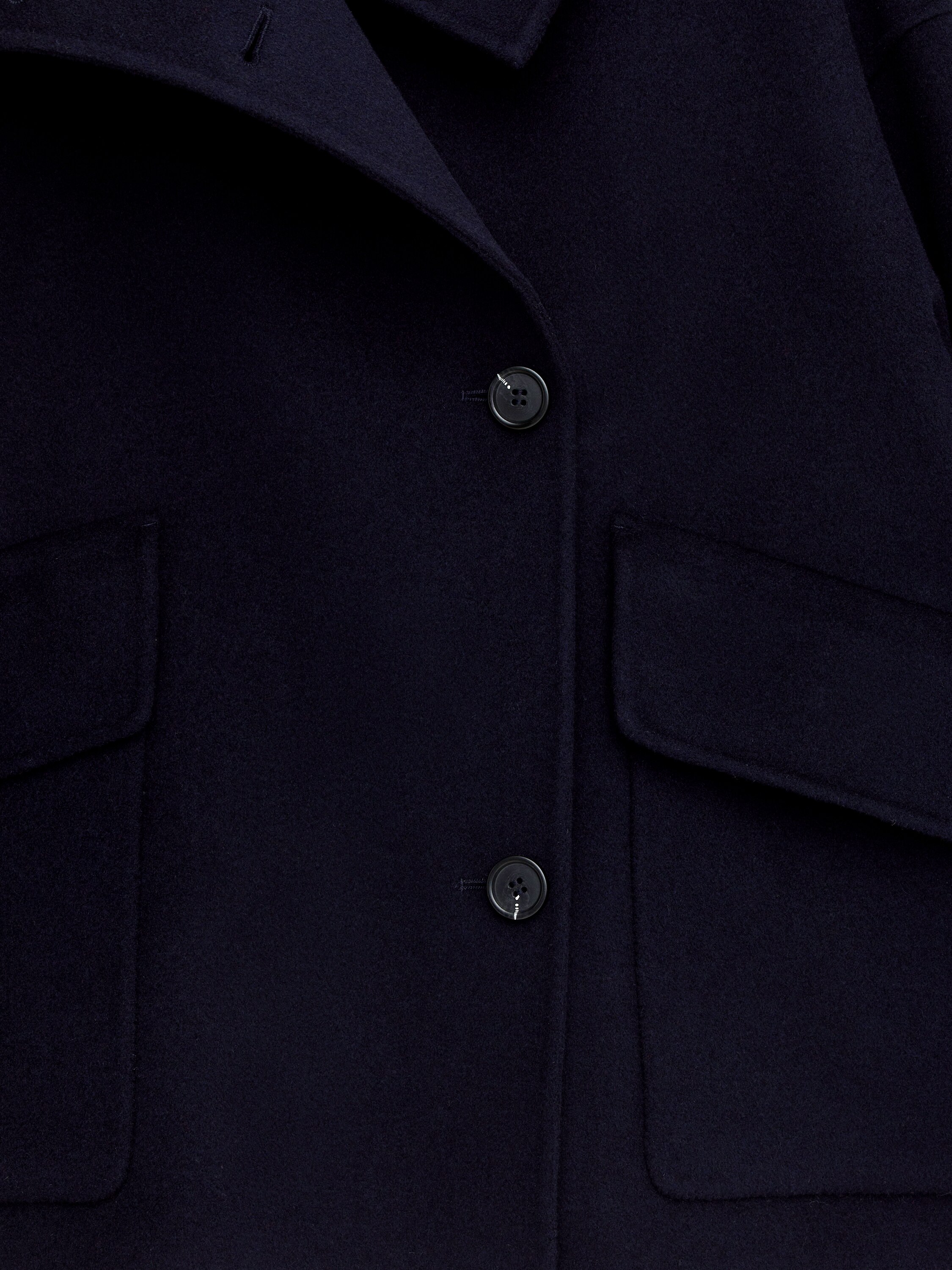 Doublé Wool-Blend Jacket – Dark Blue – Women – ARKET NL